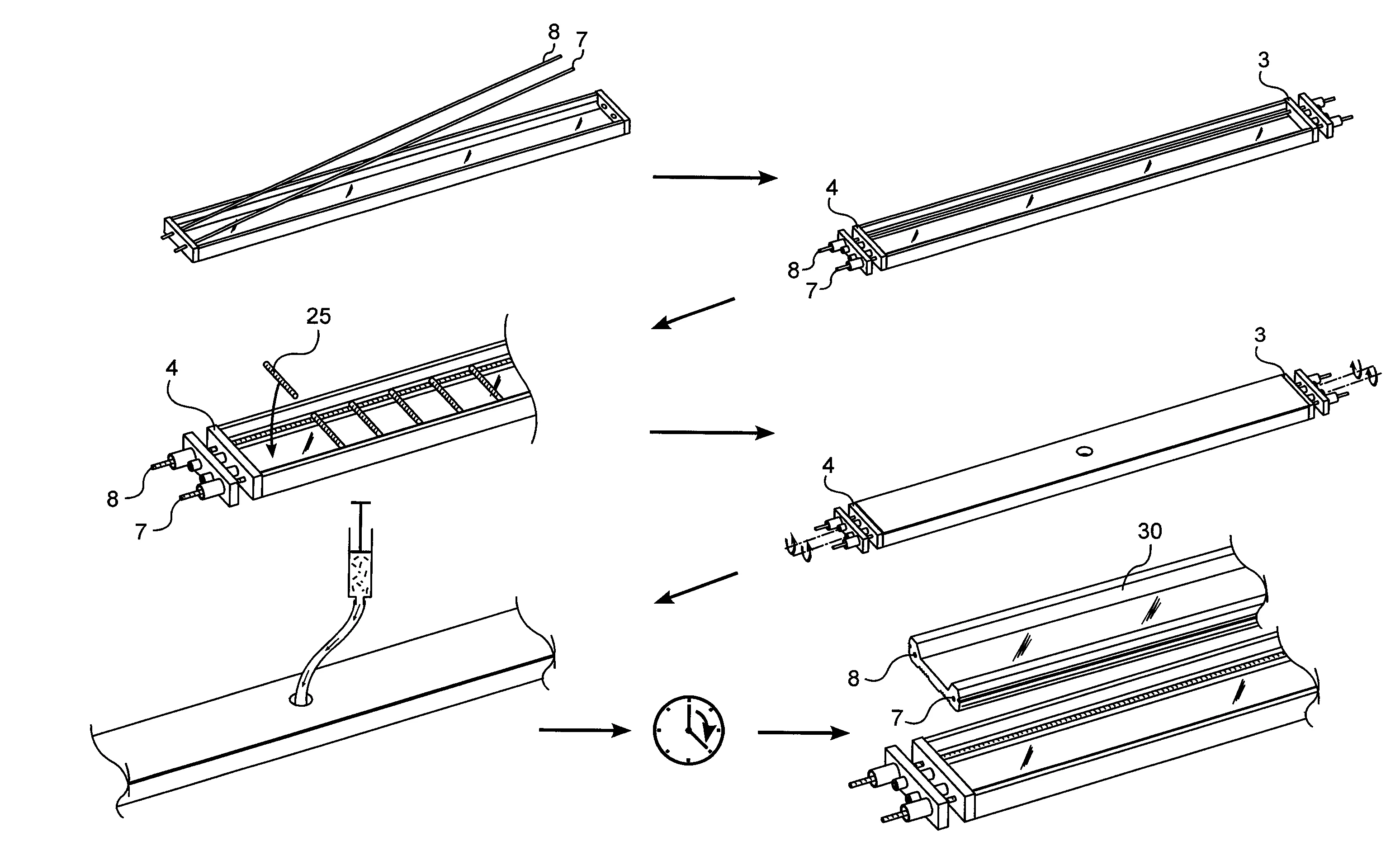 Lame de terrasse en mortier precontraint, procede de fabrication d'une telle lame, moule pour la fabrication d'une telle lame