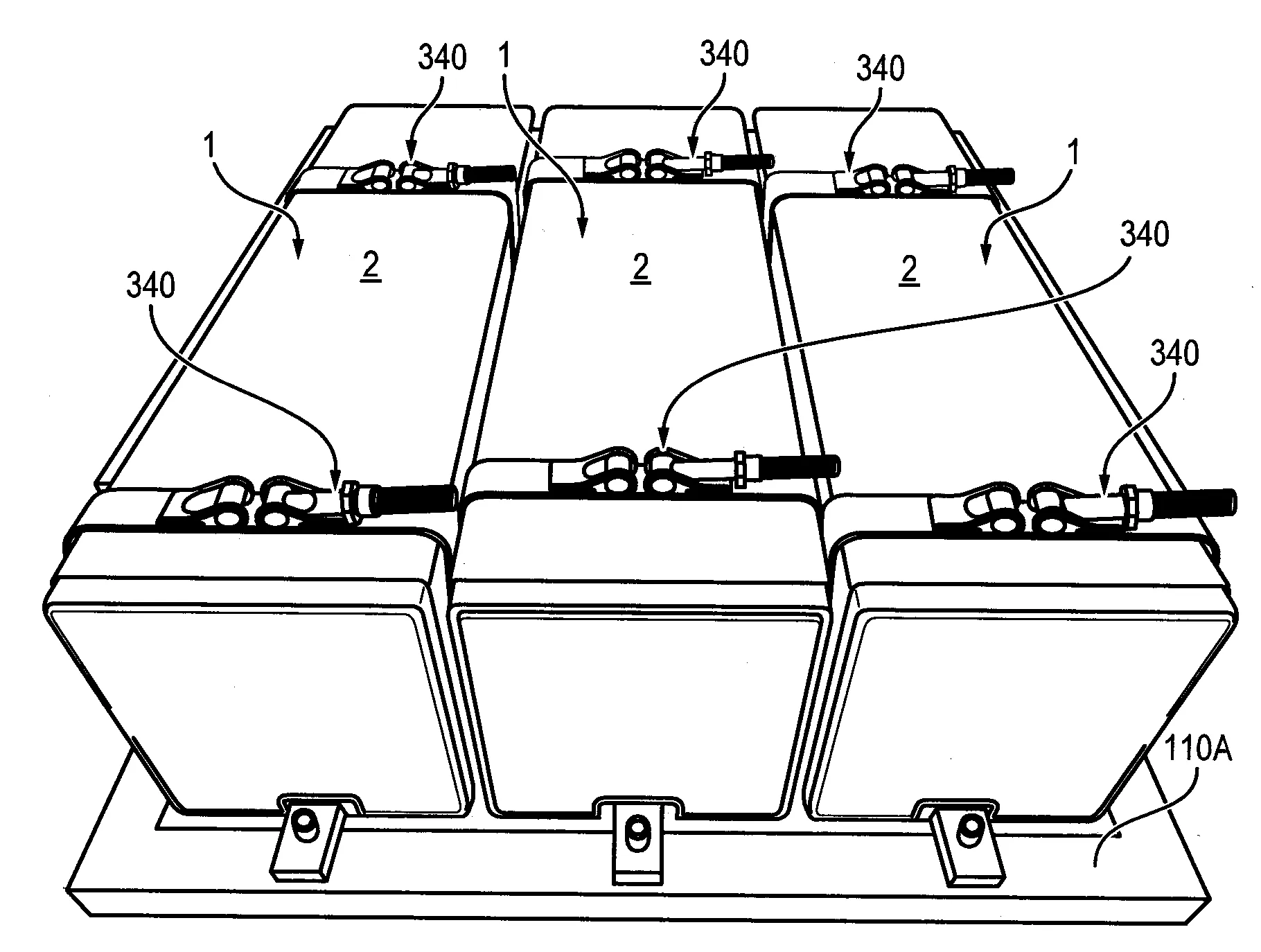 Ensemble de stockage d'energie electrique et procede d'assemblage d'un tel ensemble