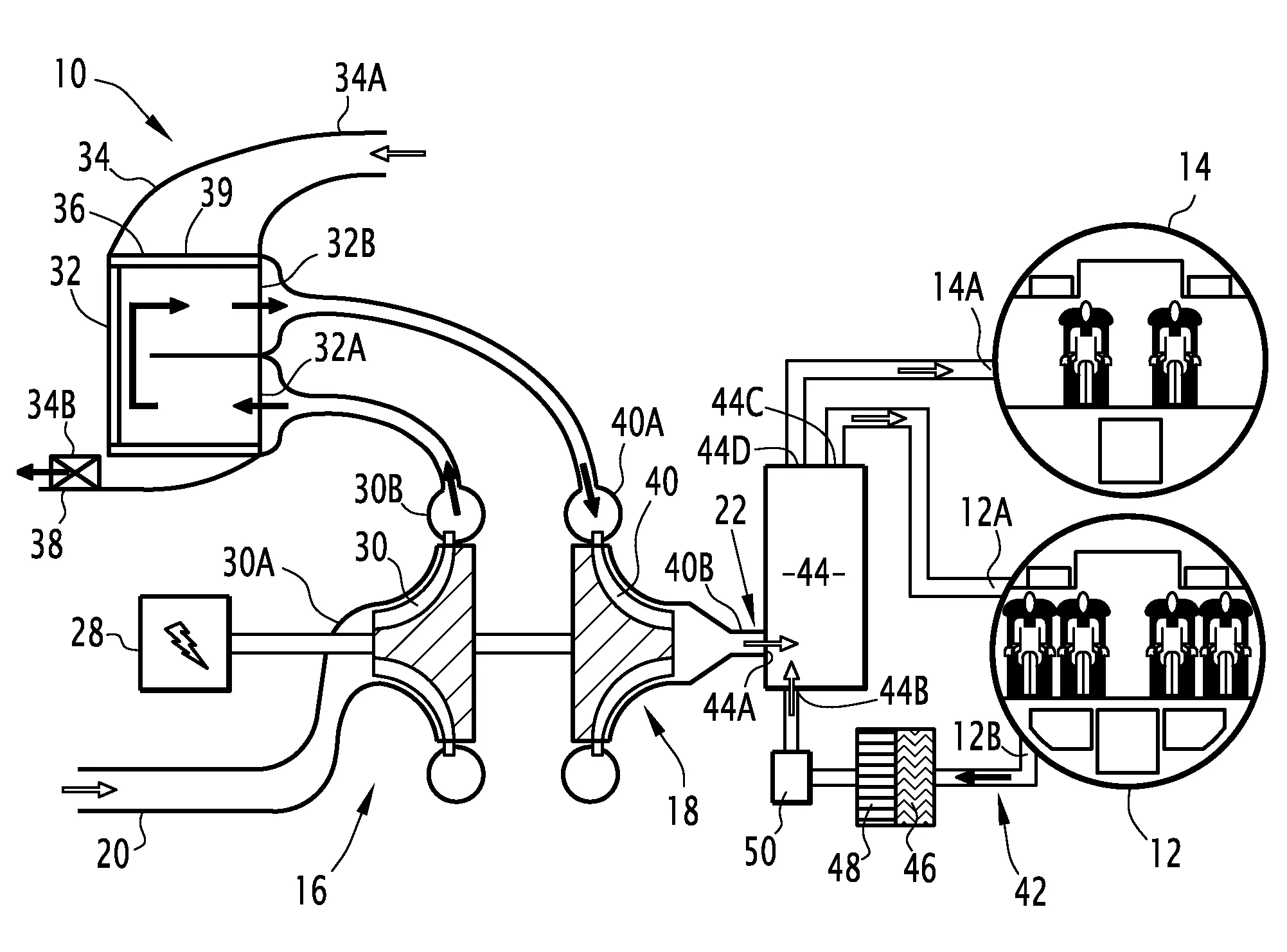 Systeme de traitement d'air, notamment a basse temperature, pour un aeronef.