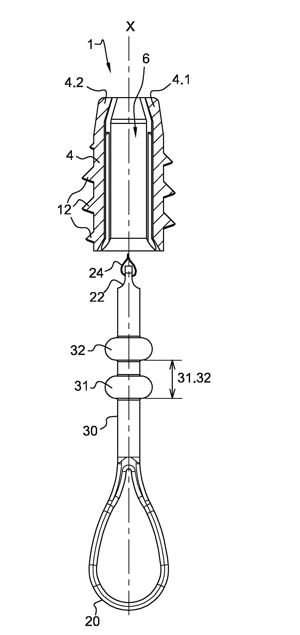 Dispositif de fixation pour fixer a un os un tissu mou et ensemble de fixation comprenant de tels dispositifs de fixation