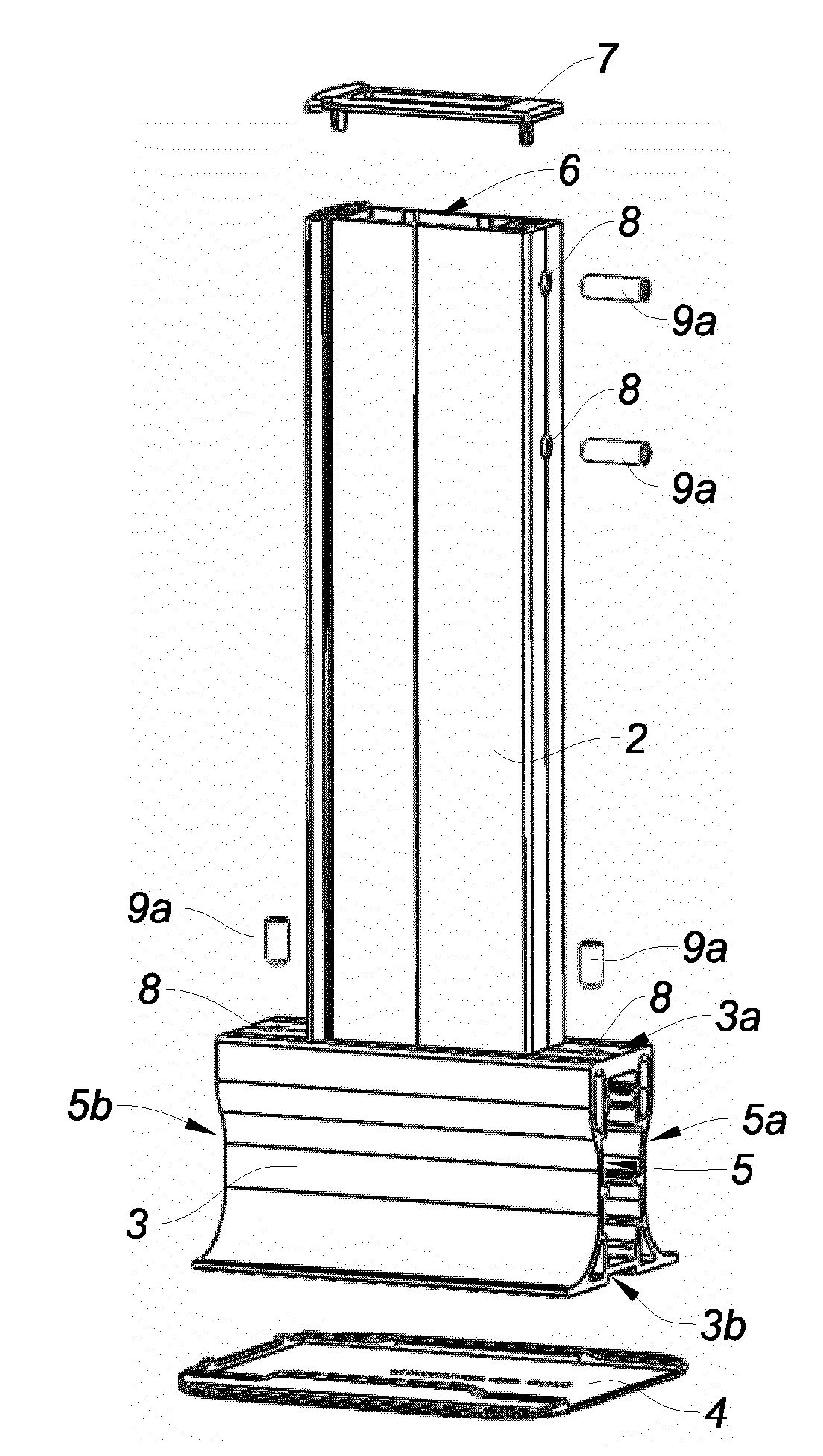 Sabot pour garde-corps autoporte
