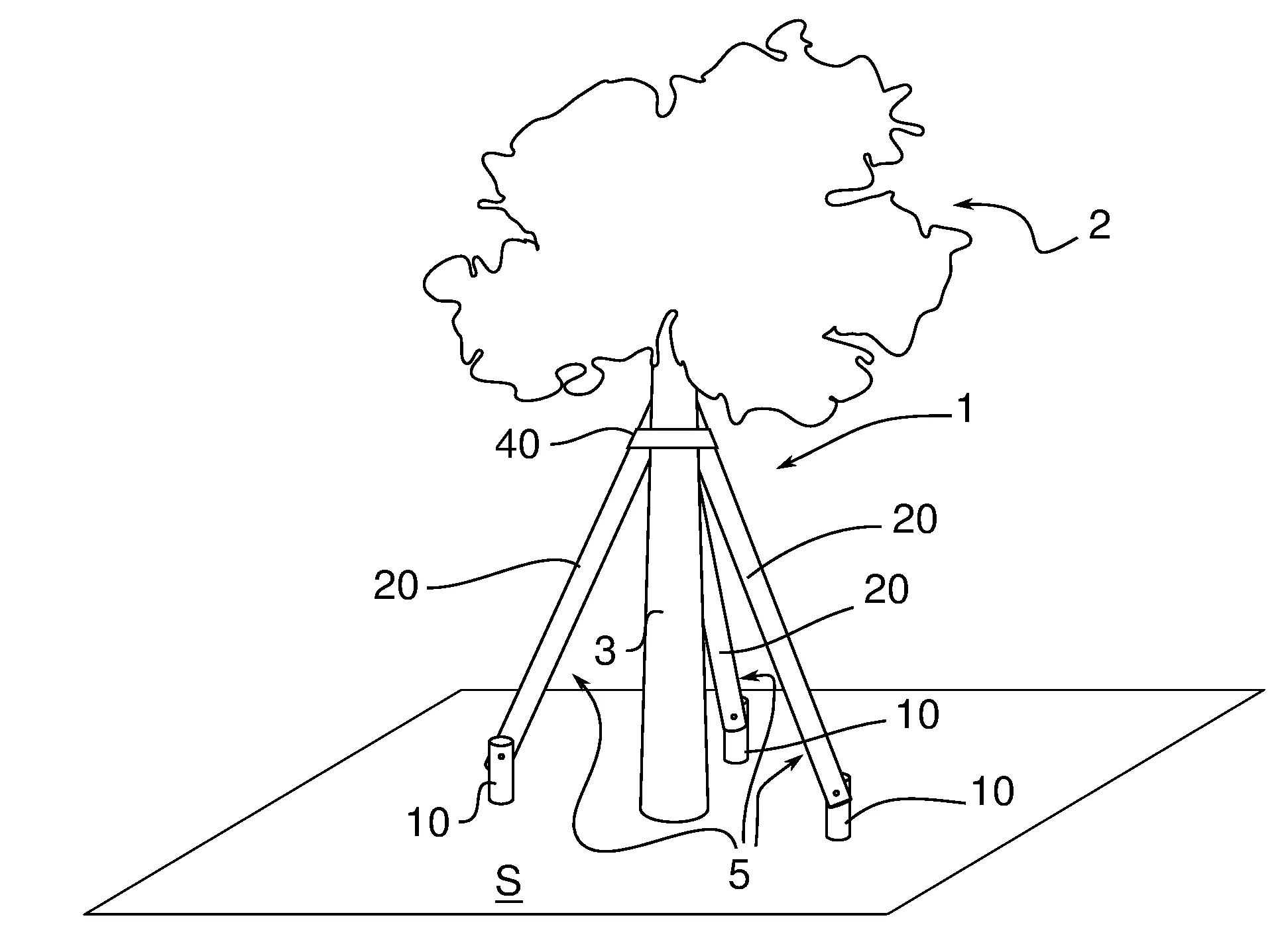 Dispositif de tuteurage d'un arbre