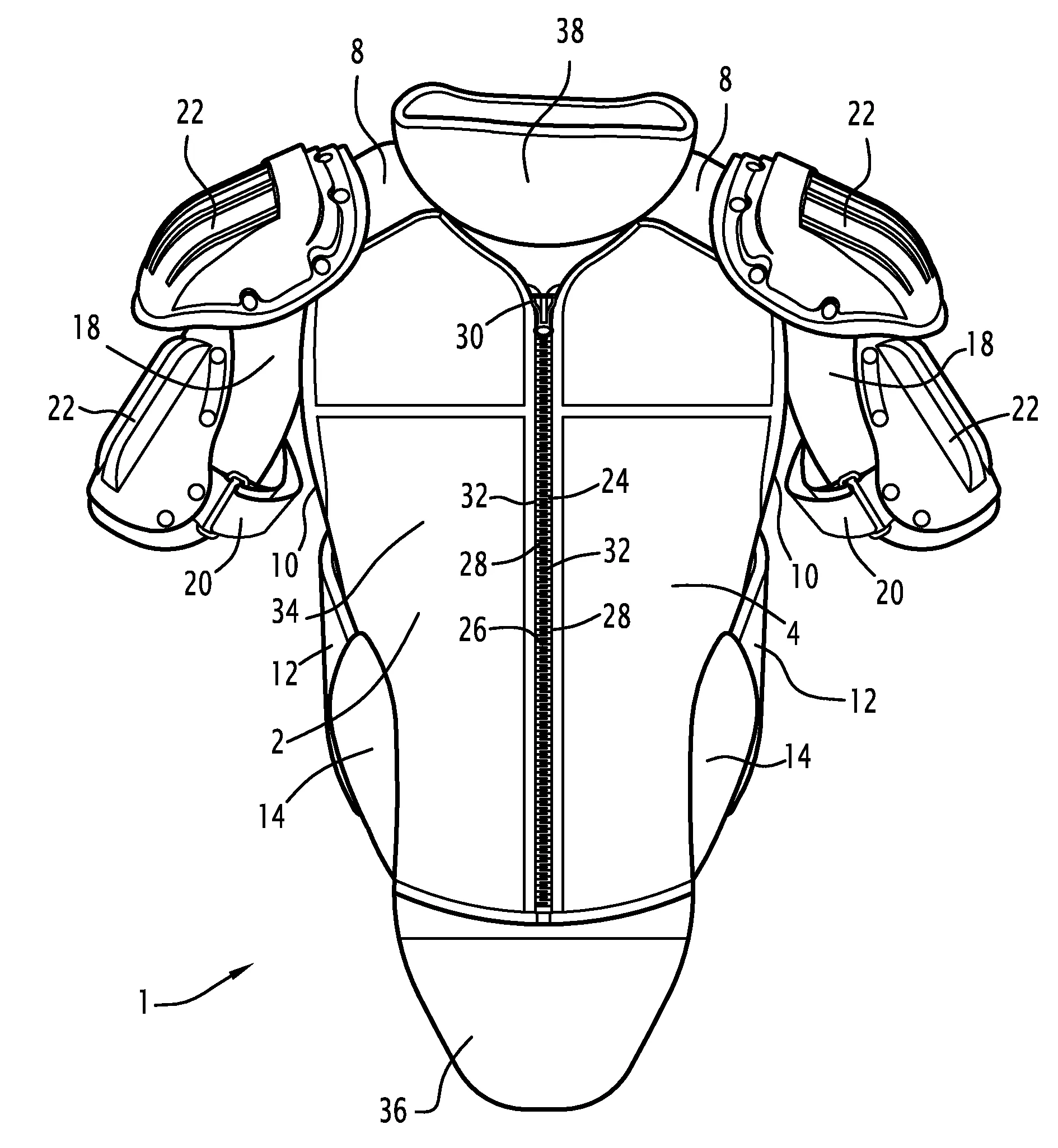 Equipement de protection pare-coups comprenant des moyens de serrage lateraux