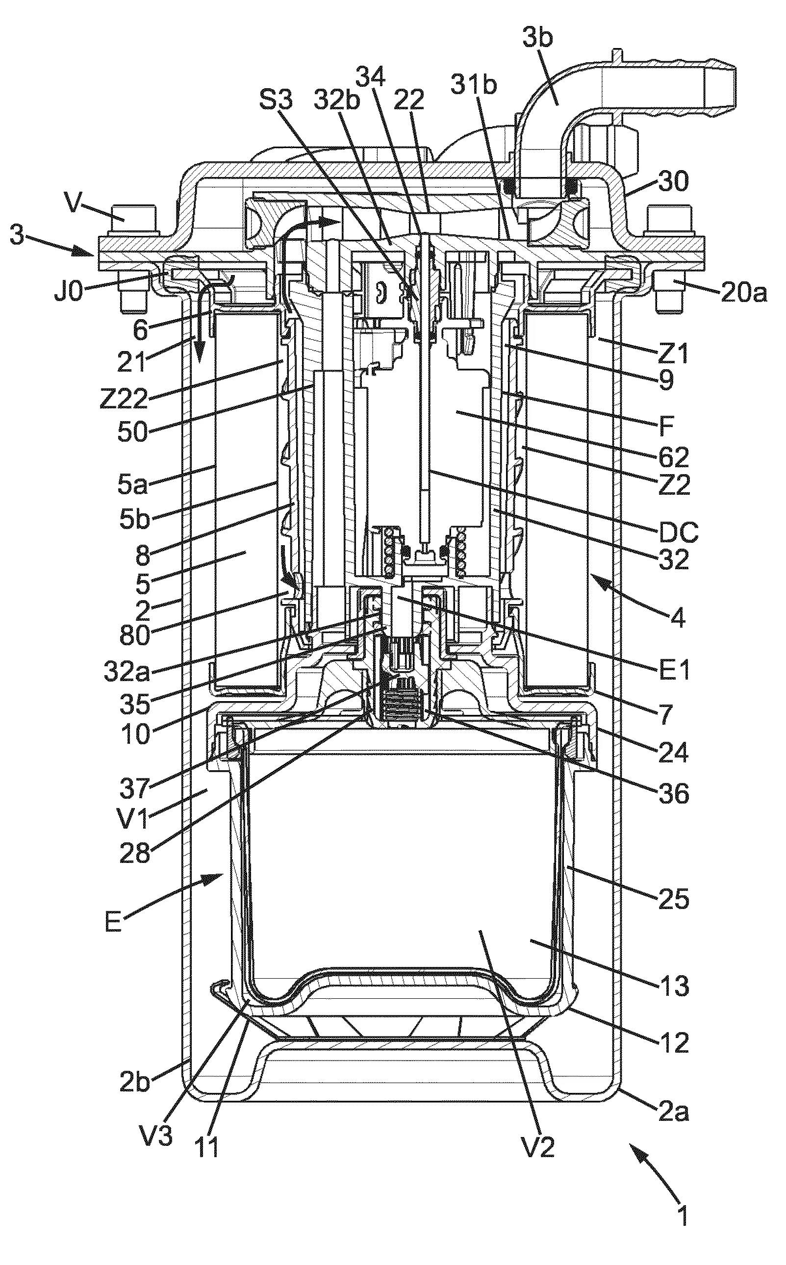 Filtre a carburant avec dispositif de liberation d'additif.