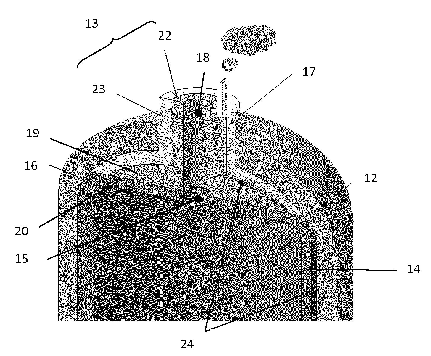 Reservoir destine au stockage de milieux liquides ou gazeux sous pression