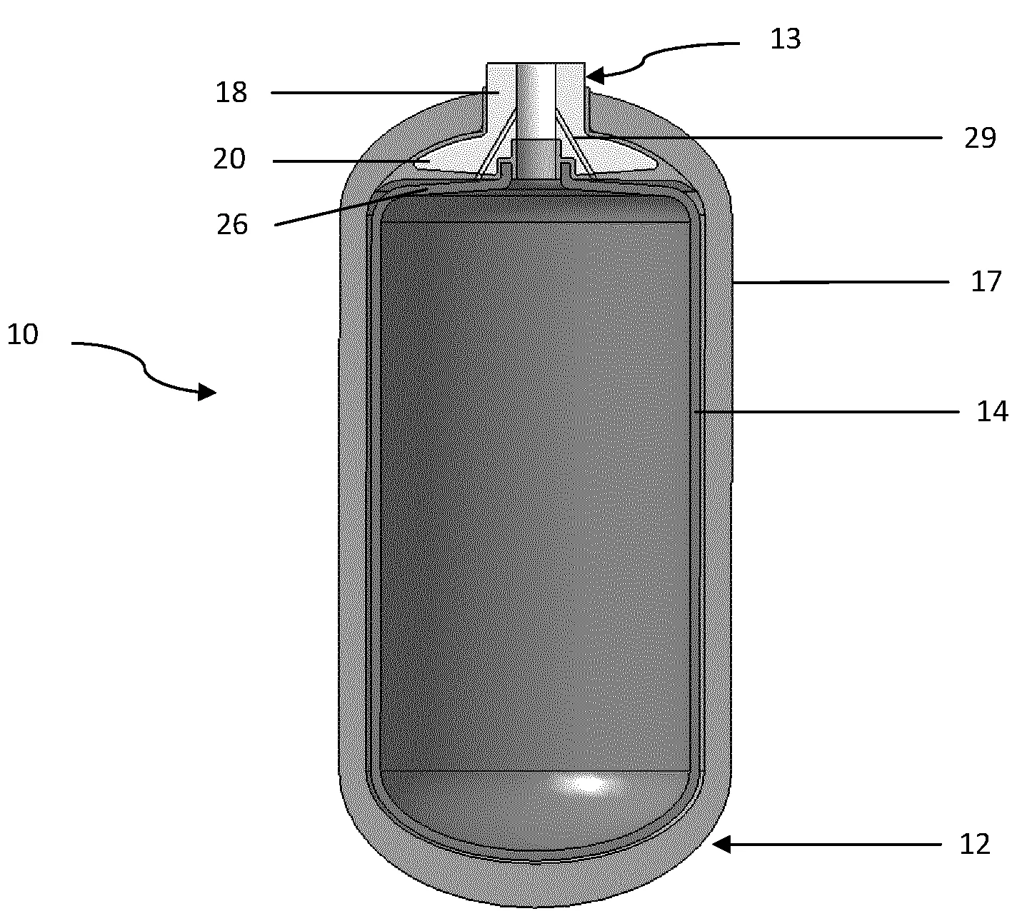 Reservoir destine au stockage de milieux liquides ou gazeux sous pression