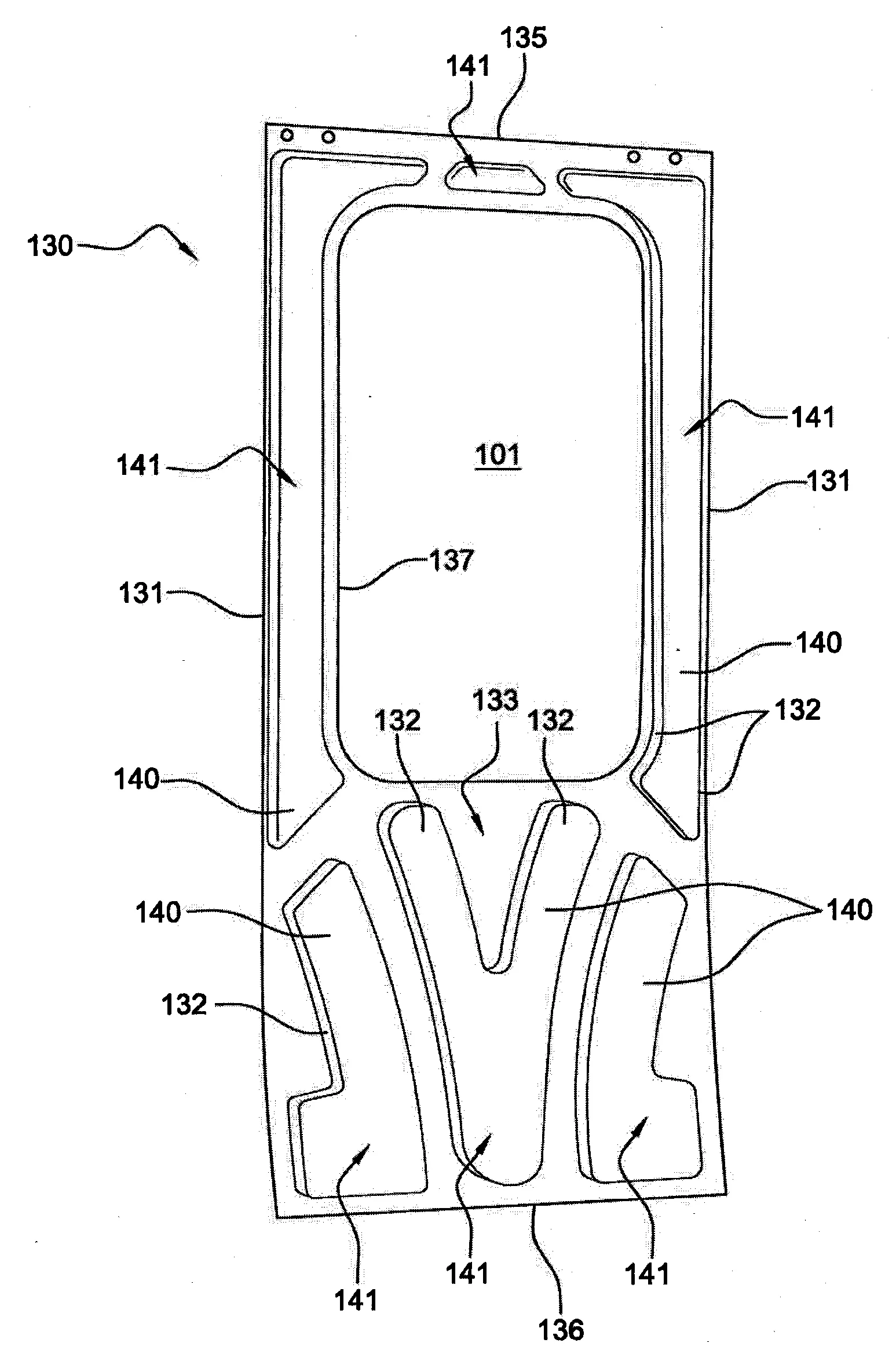 Vantail de porte de vehicule de transport a structure simplifiee