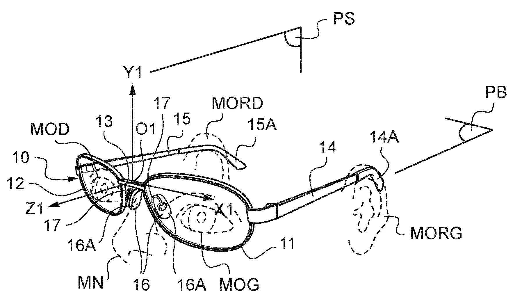Procede d’ajustage d’une monture de lunettes predeterminee pour son utilisation par un porteur donne