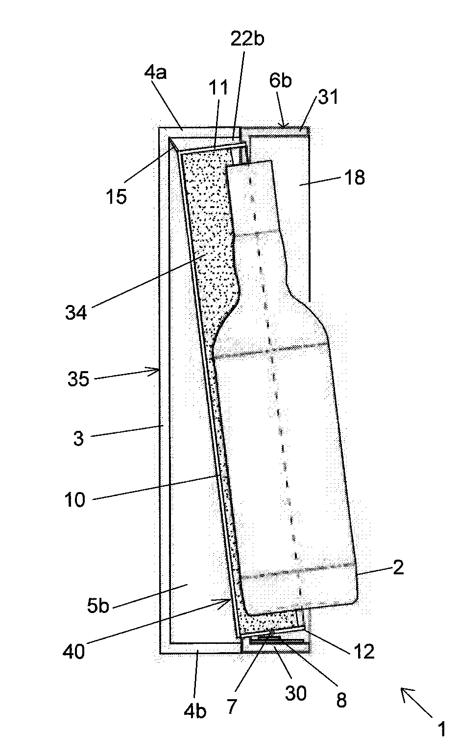 Boitier de presentation sur plateau inclinable