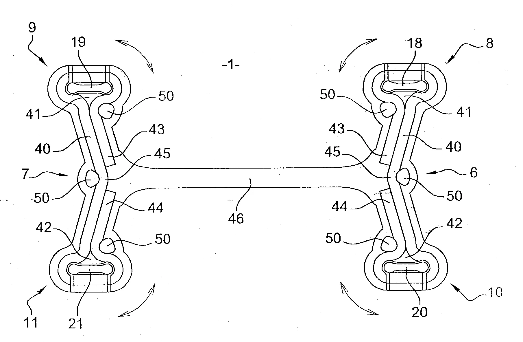 Element de jonction entre deux portions d'un dispositif antiderapant pour roues de vehicule automobile