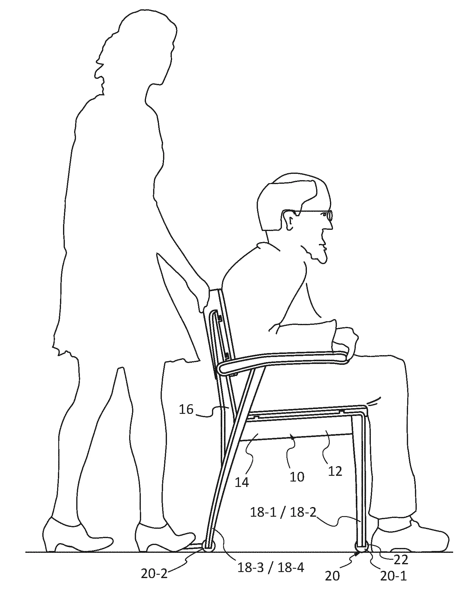 Dispositif de deplacement d'un meuble, notamment d'une chaise