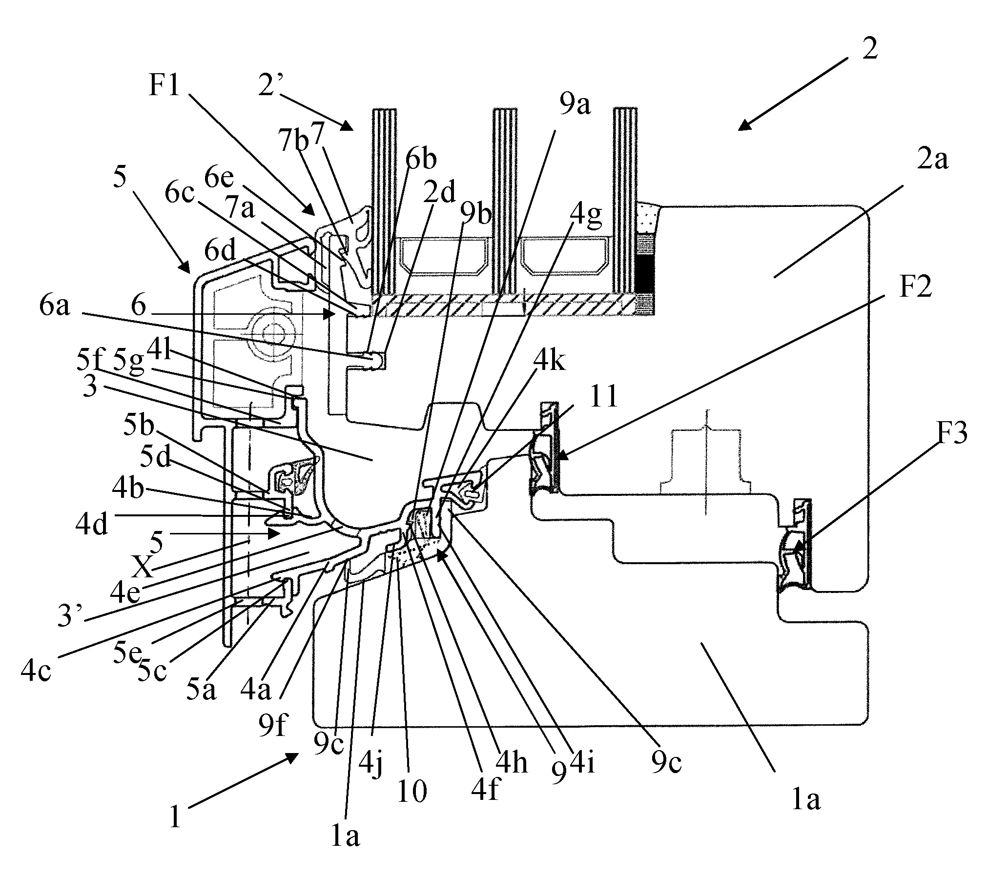 Dispositif de fenetre ou de porte avec battant pivotant