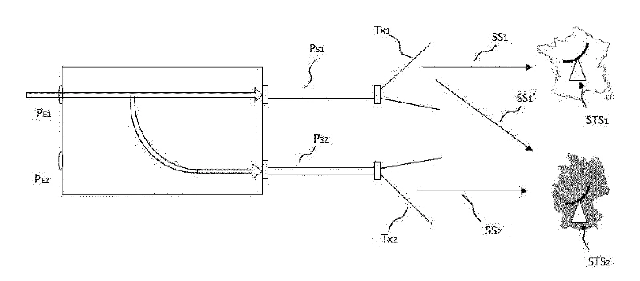 Procede de detection d'un desequilibrage et de calibration d'un amplificateur multiport d'un satellite de telecommunications.