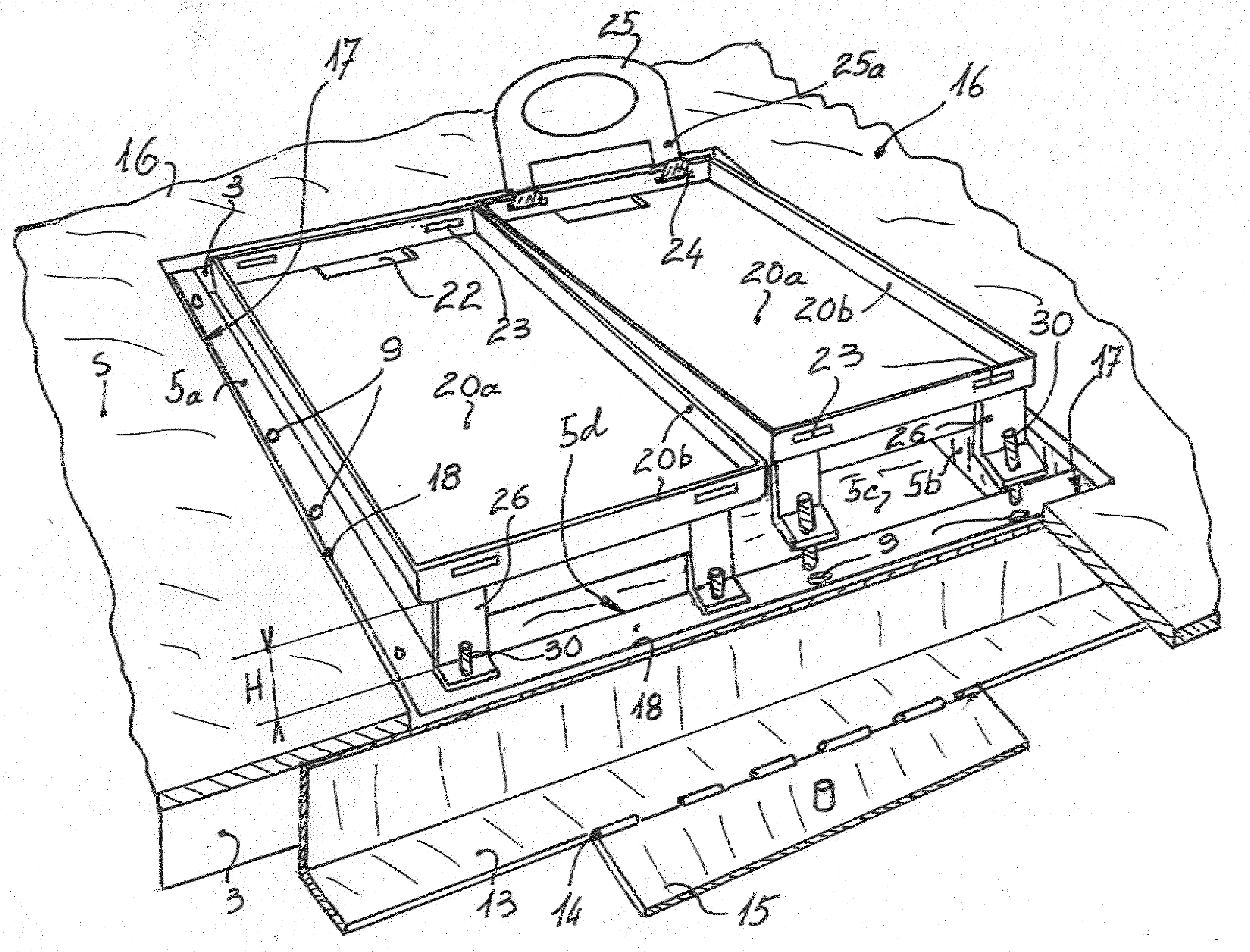 Table d'hotes avec dispositif central de cuisson par contact