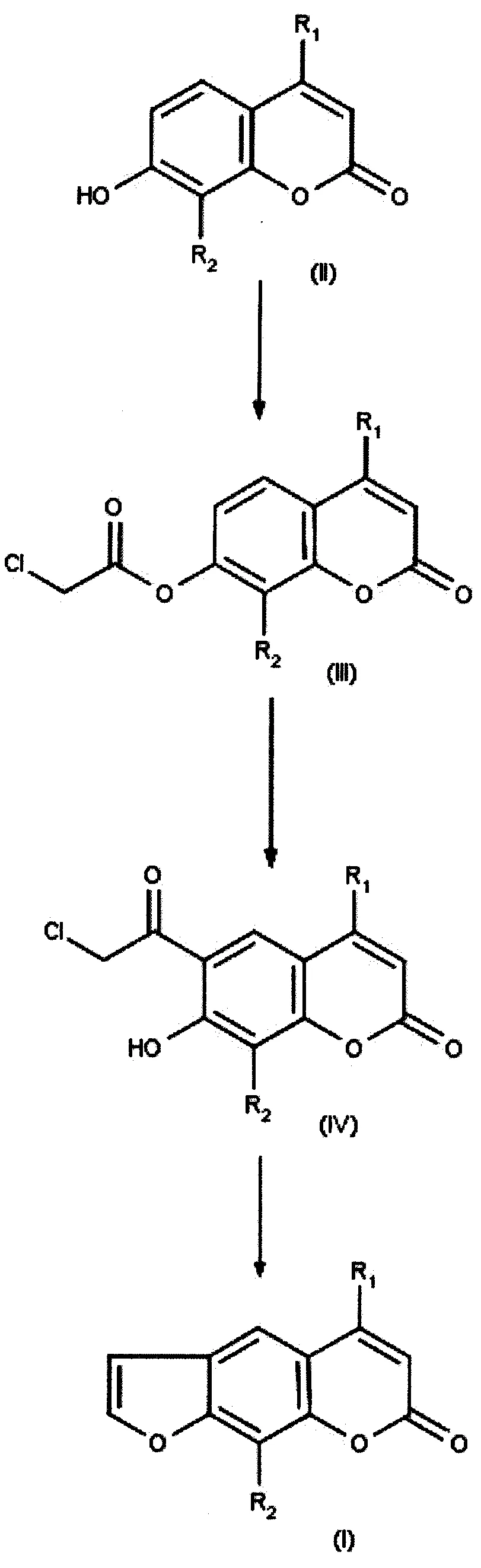 Procede de synthese d'un derive de psoralene