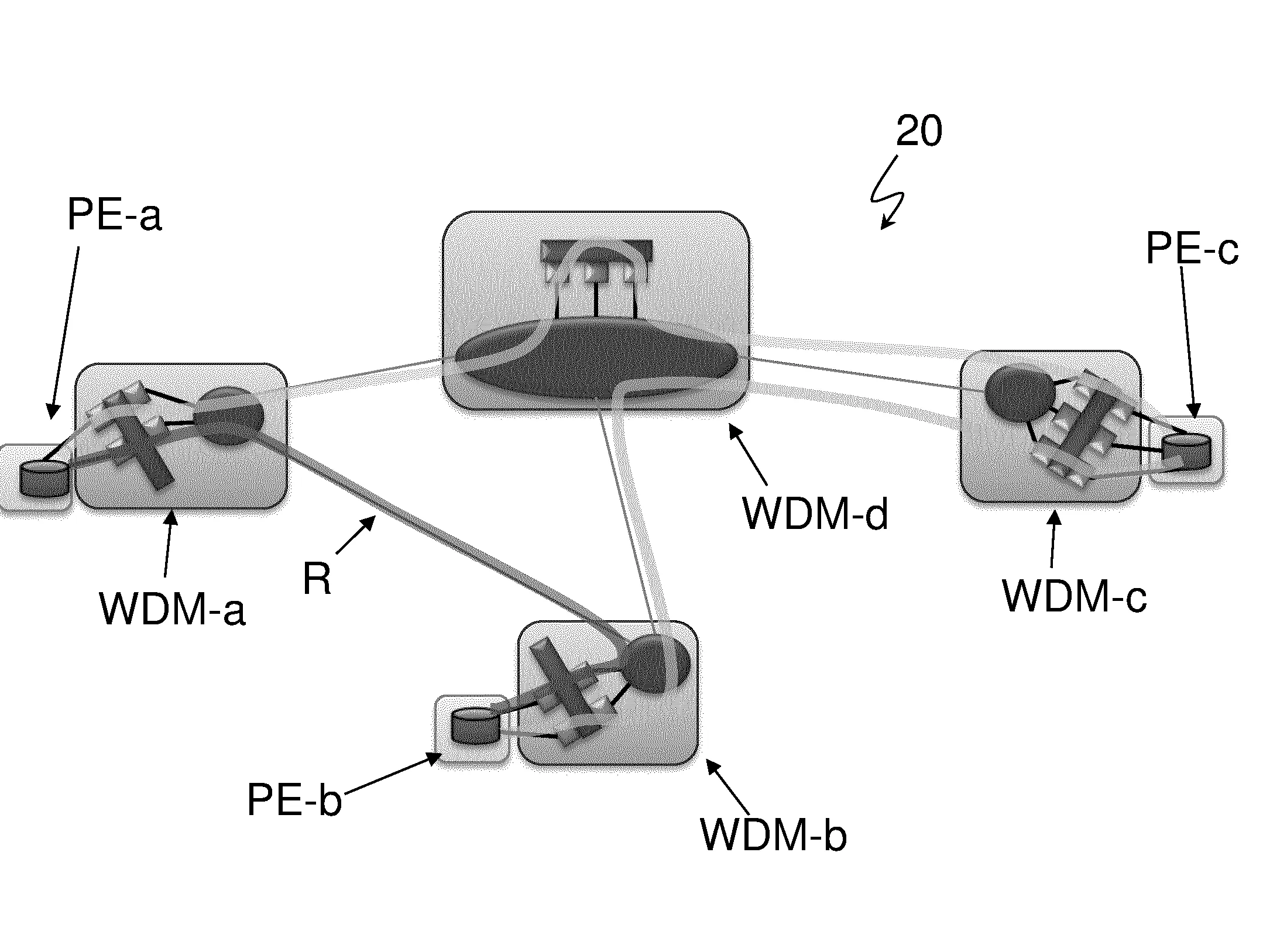 Procede de routage de donnees au sein d'un reseau optique operateur