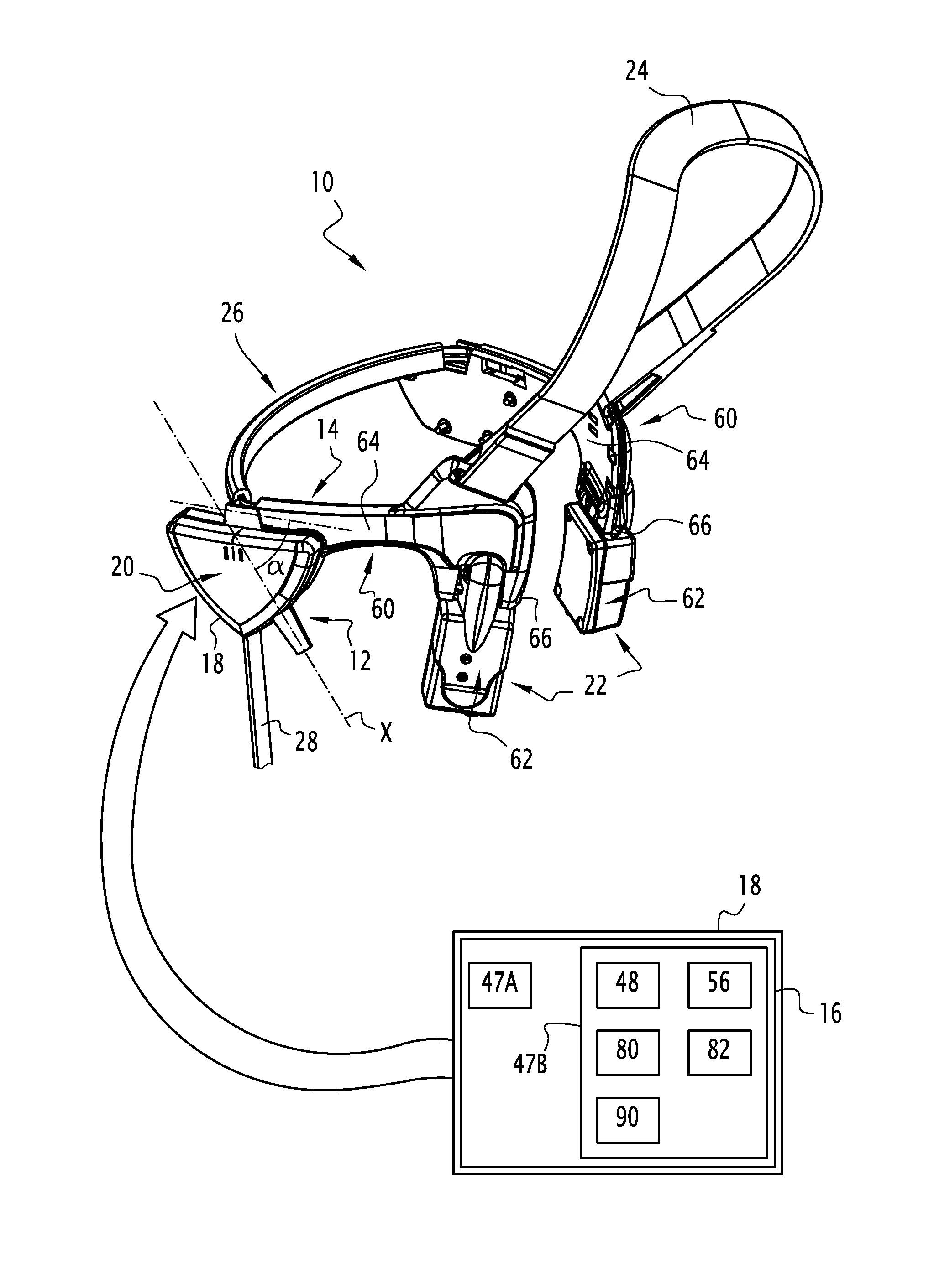 Appareil acoustique comprenant au moins un microphone electroacoustique, un microphone osteophonique et des moyens de calcul d'un signal corrige, et equipement de tete associe