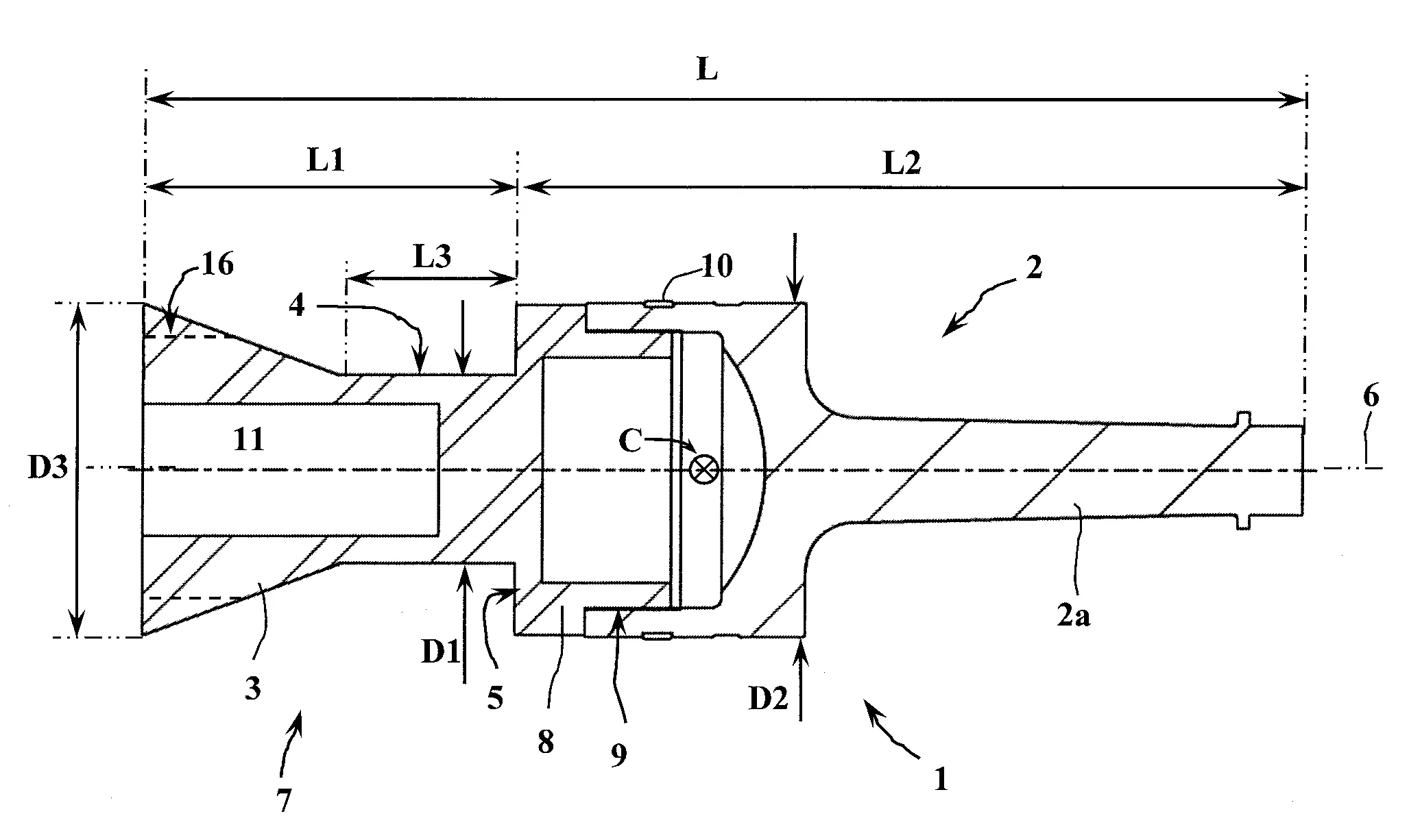 Projectile a vol supersonique pour canon a tube lisse