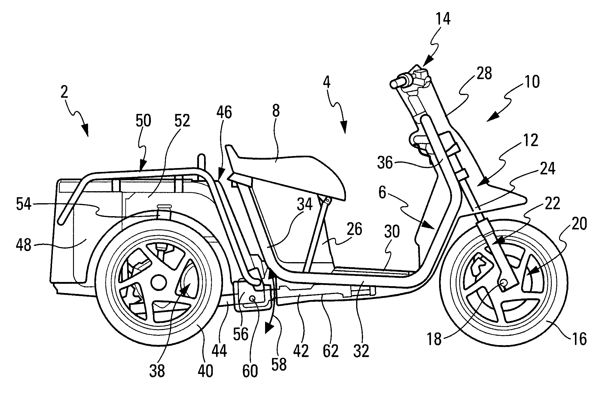 Vehicule tricycle a motorisation electrique