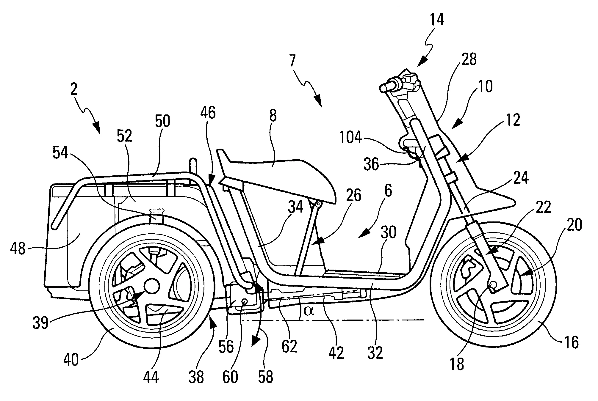 Vehicule tricycle a motorisation electrique