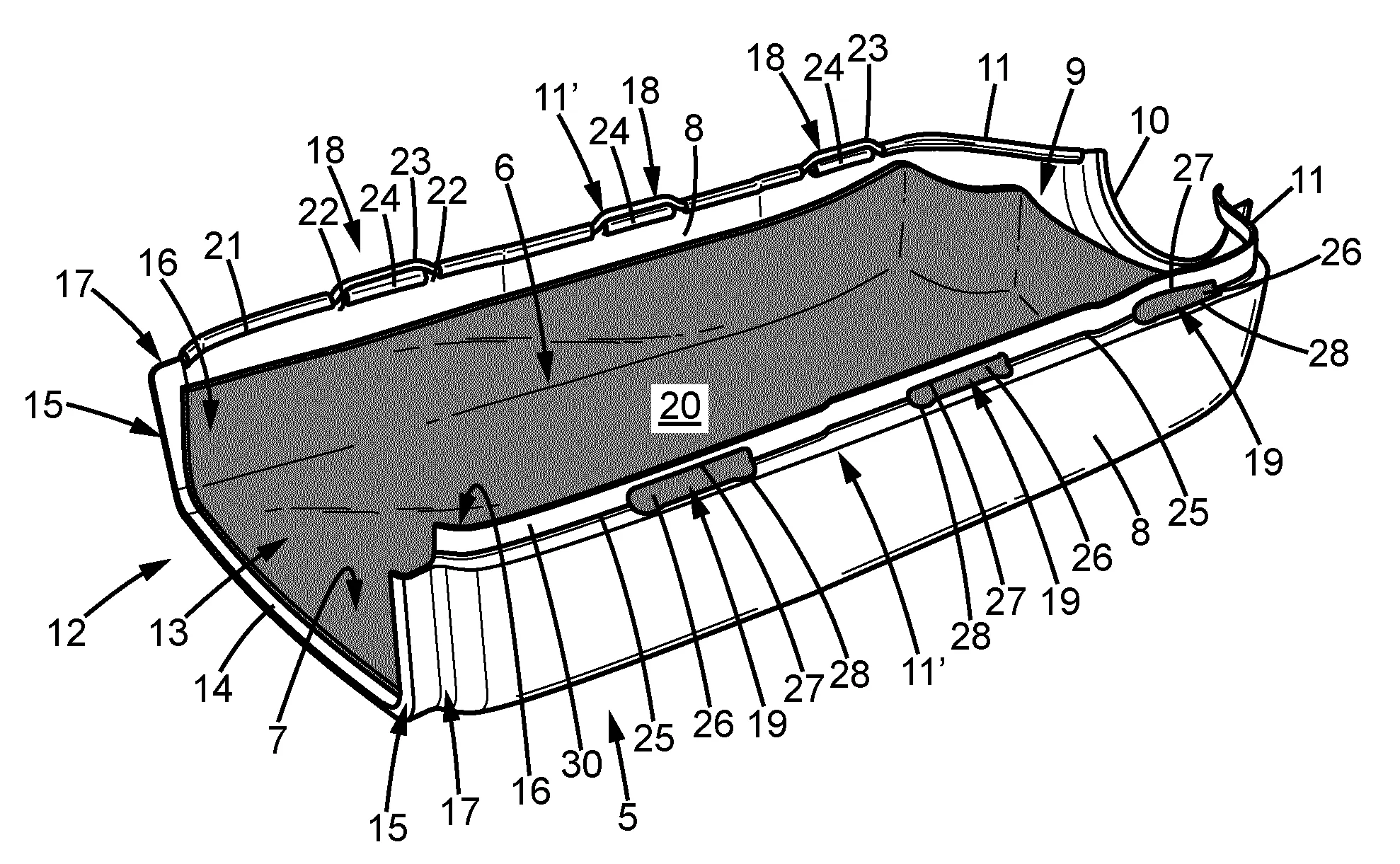 Coque non desolidarisable pour recipient et recipient equipe d'une telle coque