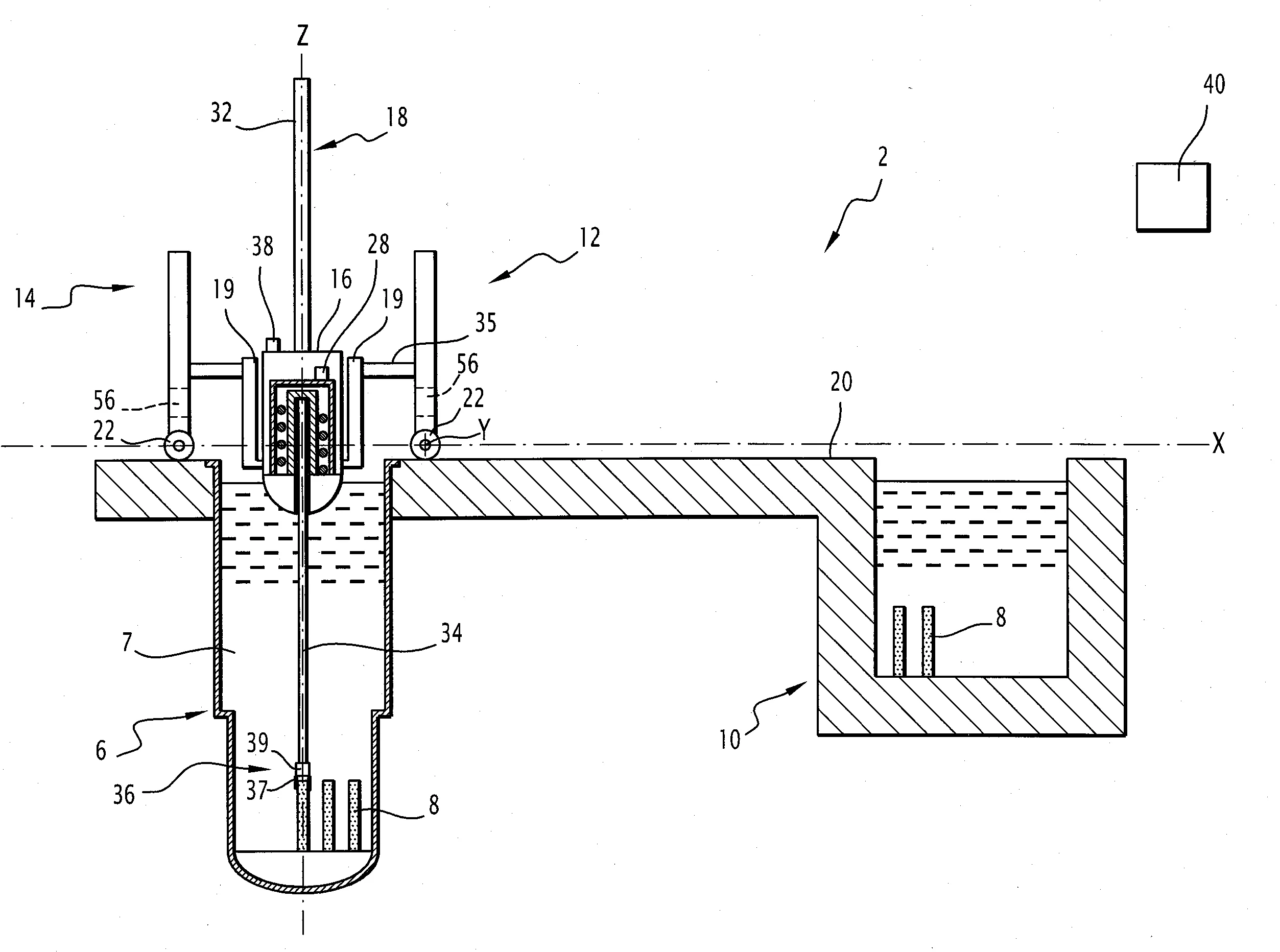 Systeme de rechargement en element combustible et installation comprenant un tel systeme