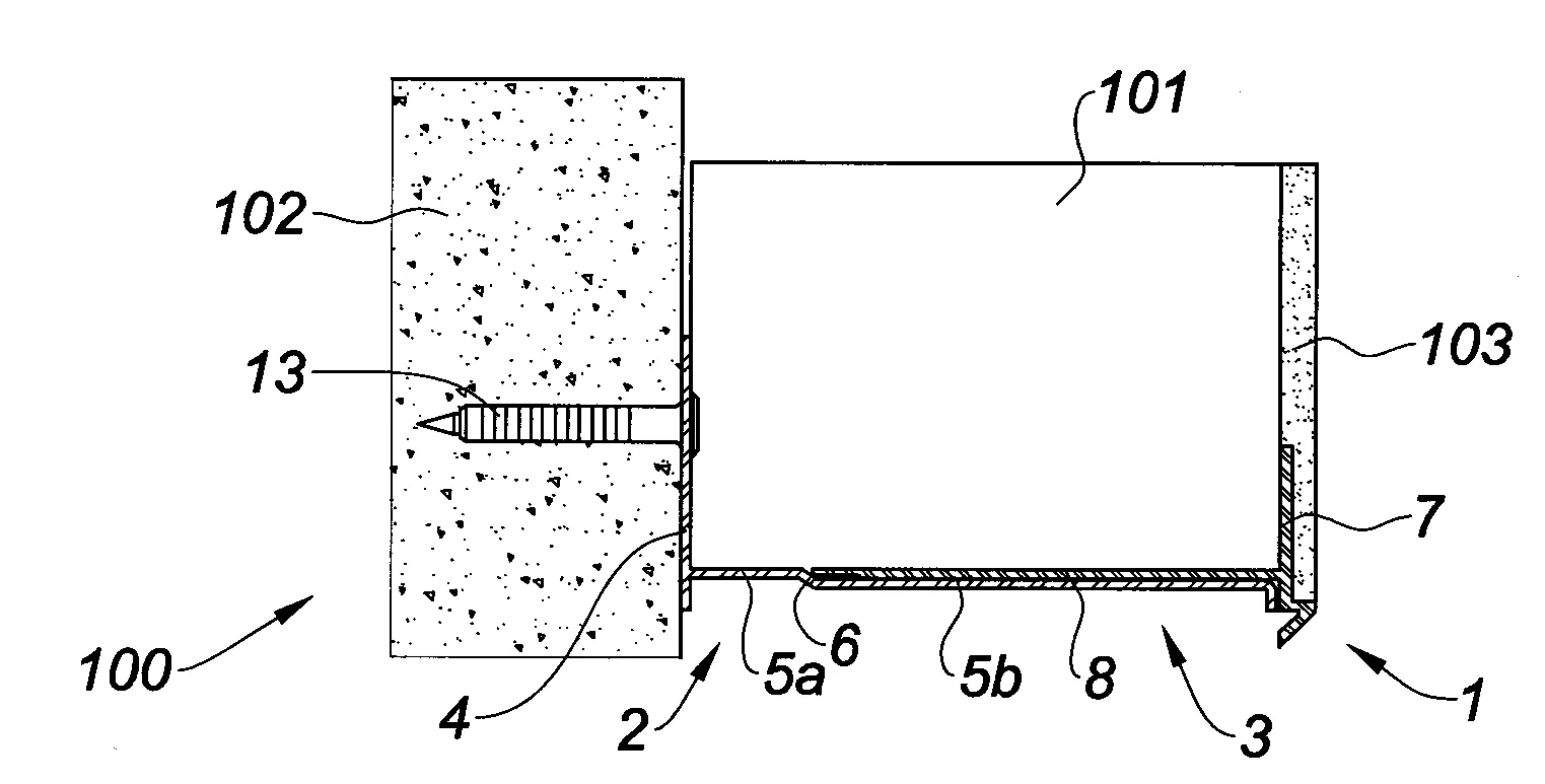 Rail pour la pose d’isolant sur une facade exterieure de batiment
