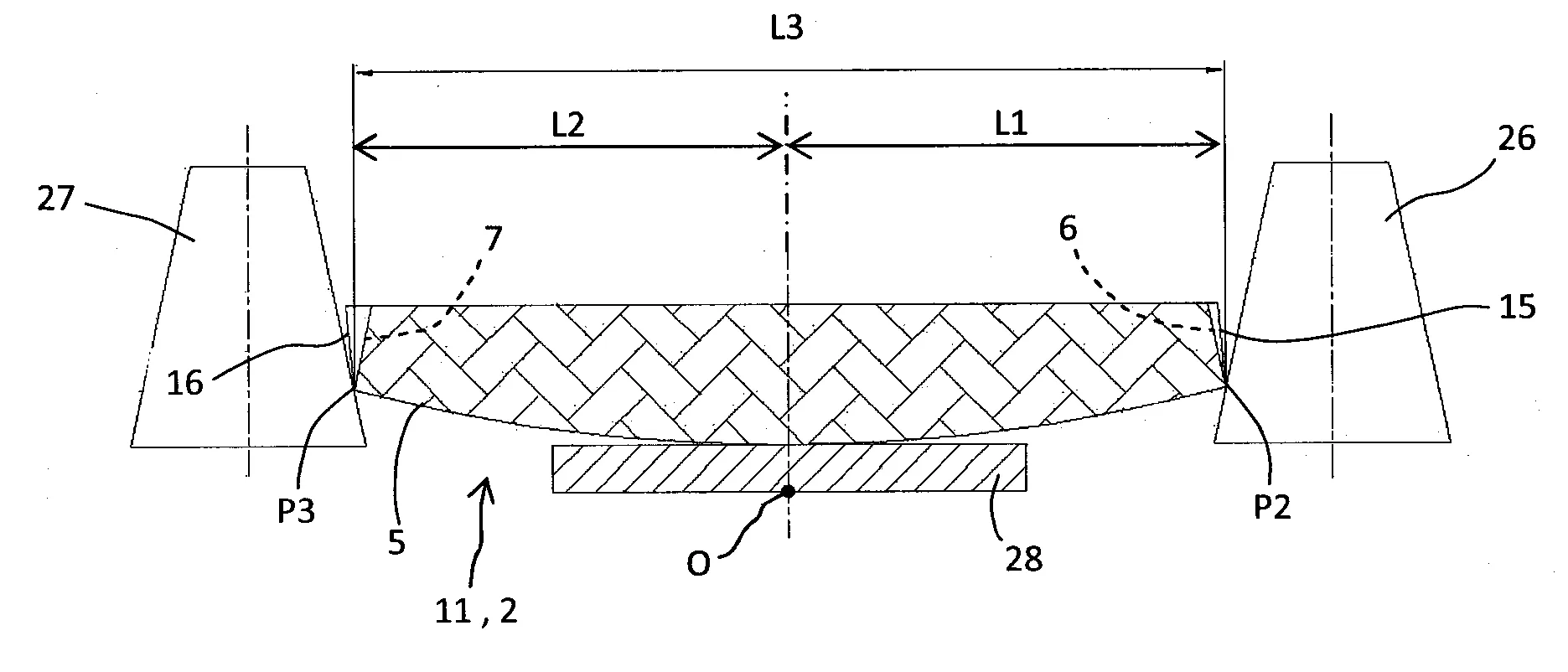 Dispositif de mesurage de la position des bords lateraux d'un merrain pour la fabrication d'une douelle et machine d'usinage associee equipee dudit dispositif de mesurage