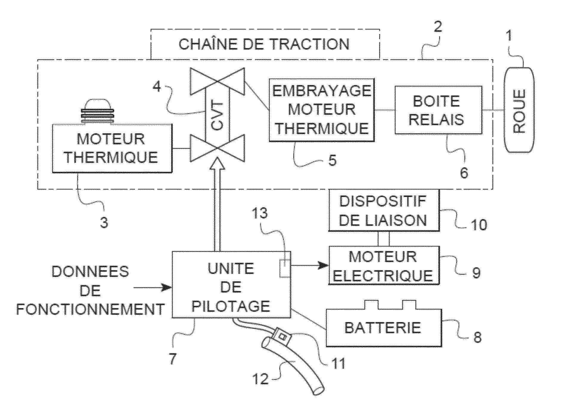 Vehicule a moteur thermique, notamment scooter, equipe d'un dispositif d'aide a la manœuvre
