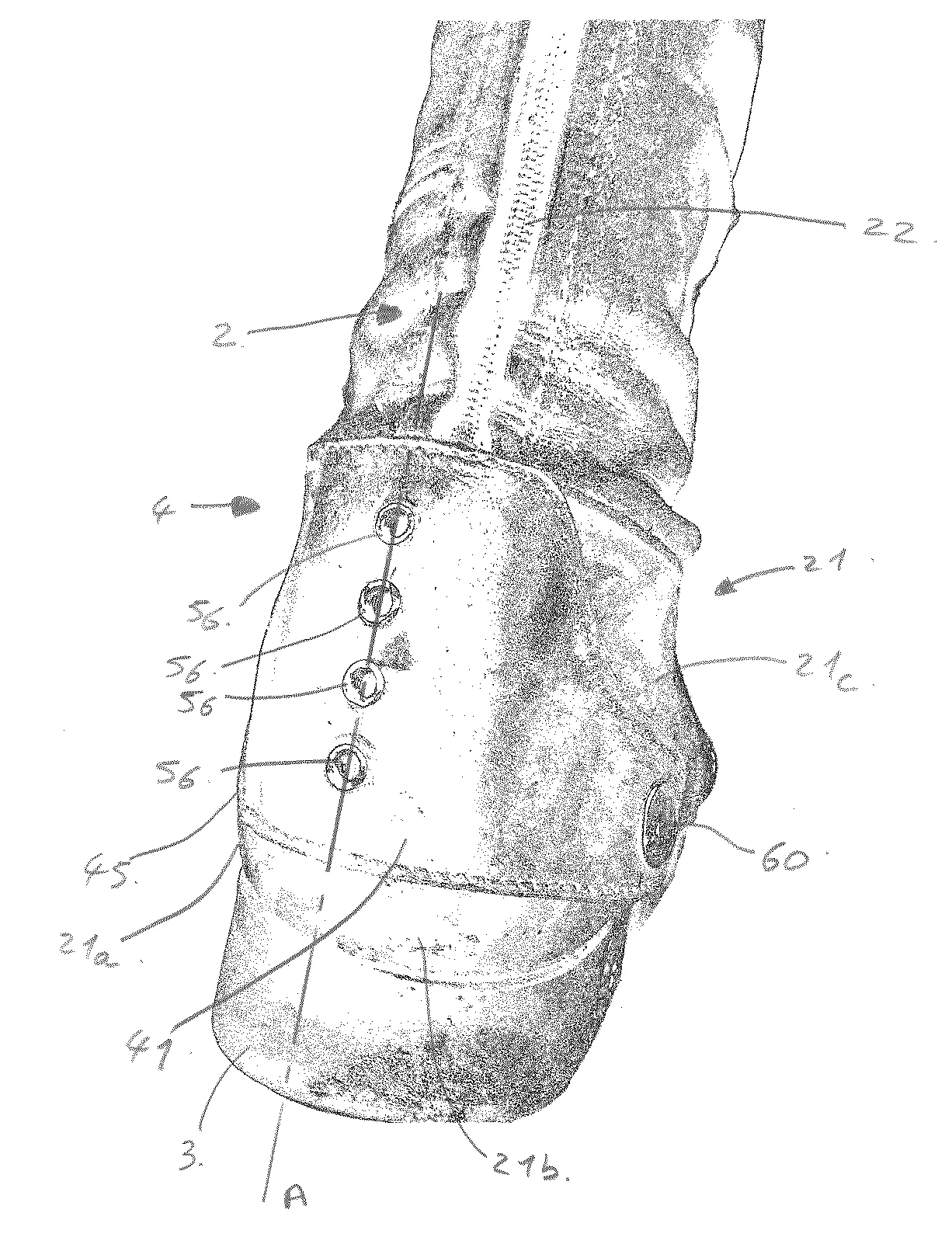 Panneau de fixation d’un element d’eperon
