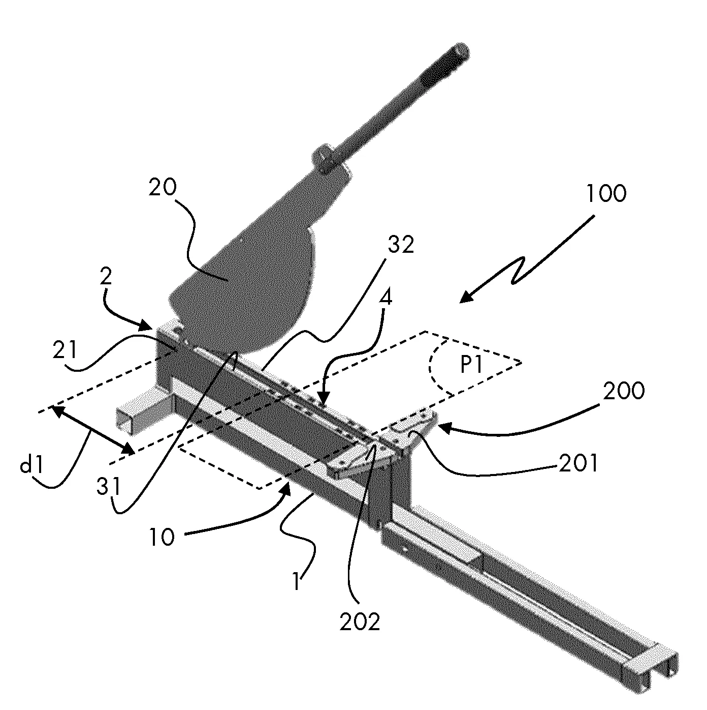 Cale pour un outil de decoupe de plaques de largeurs differentes, outil de decoupe comportant une telle cale, procede de coupe de plaques de largeurs differentes a l’aide d’un tel outil