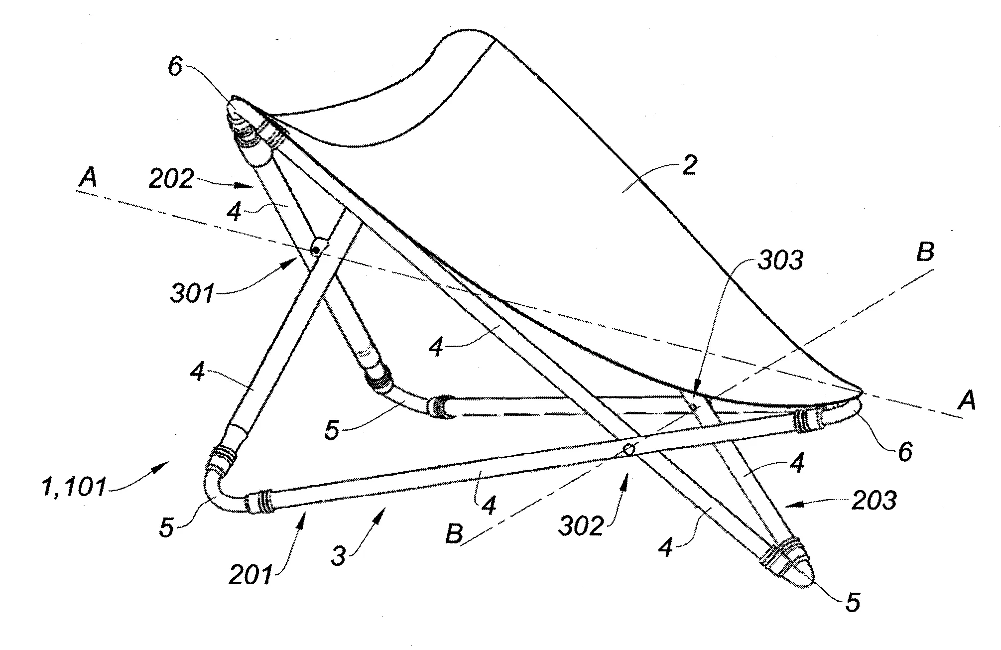 Structure pliable de meuble et meuble associe