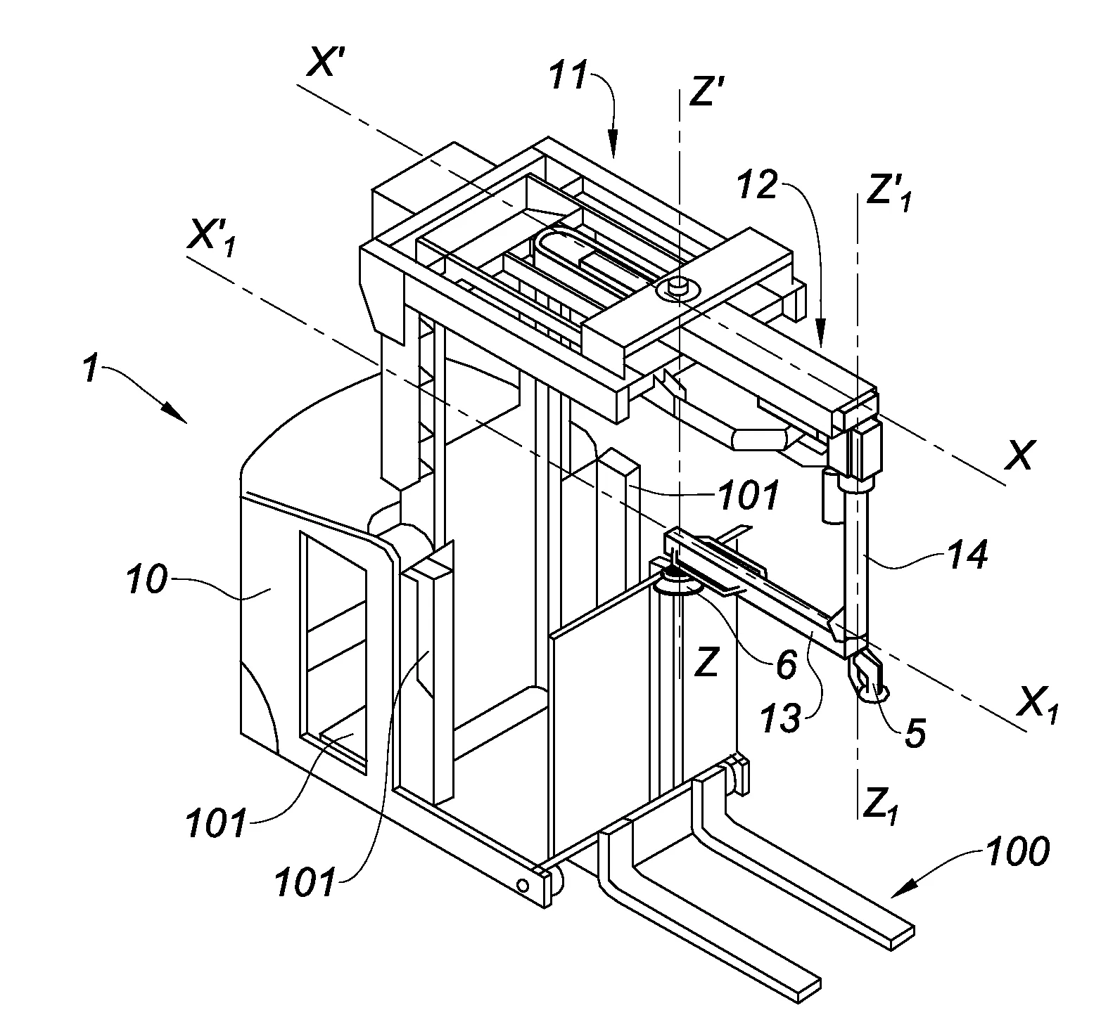 Engin de manutention.