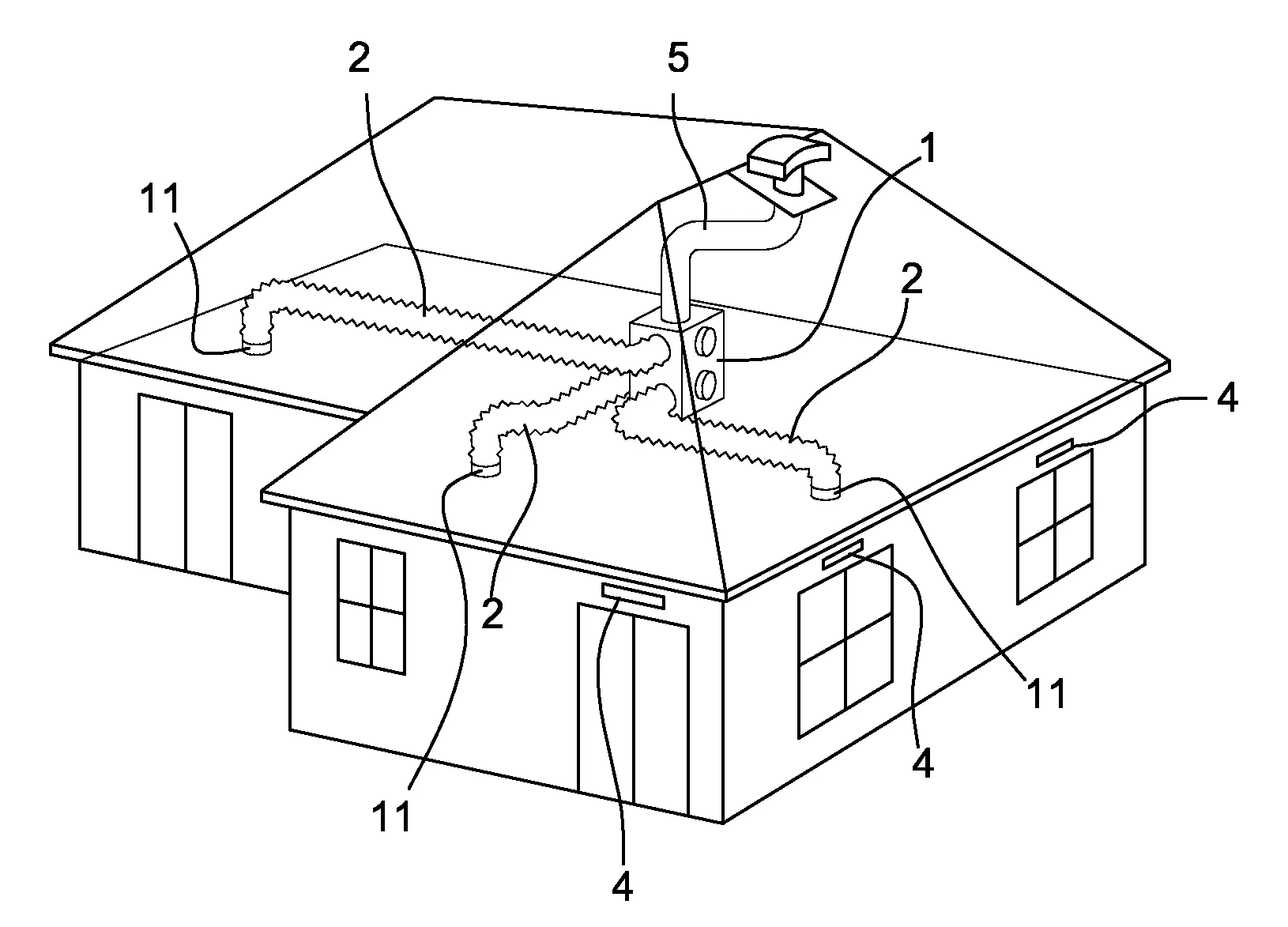 Procede de determination d'un debit d'une installation de ventilation mecanique controlee