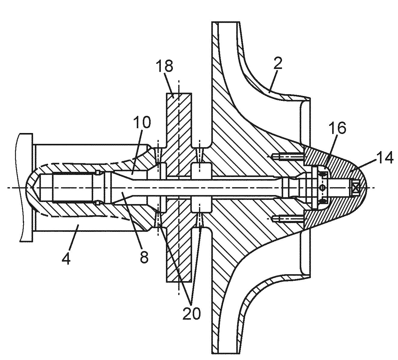 Turbomachine tournant a des vitesses elevees
