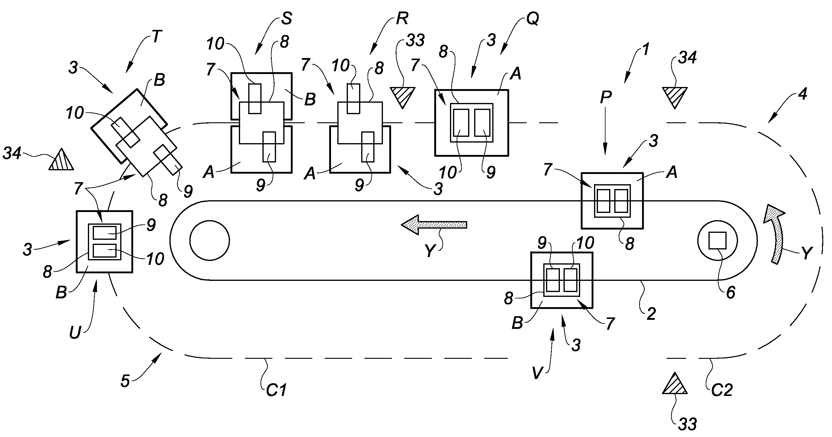 Dispositif d'accrochage d'une cabine destinee a etre tractee par un cable, vehicule equipe d'un tel dispositif, et installation de transport par cable comprenant un tel vehicule