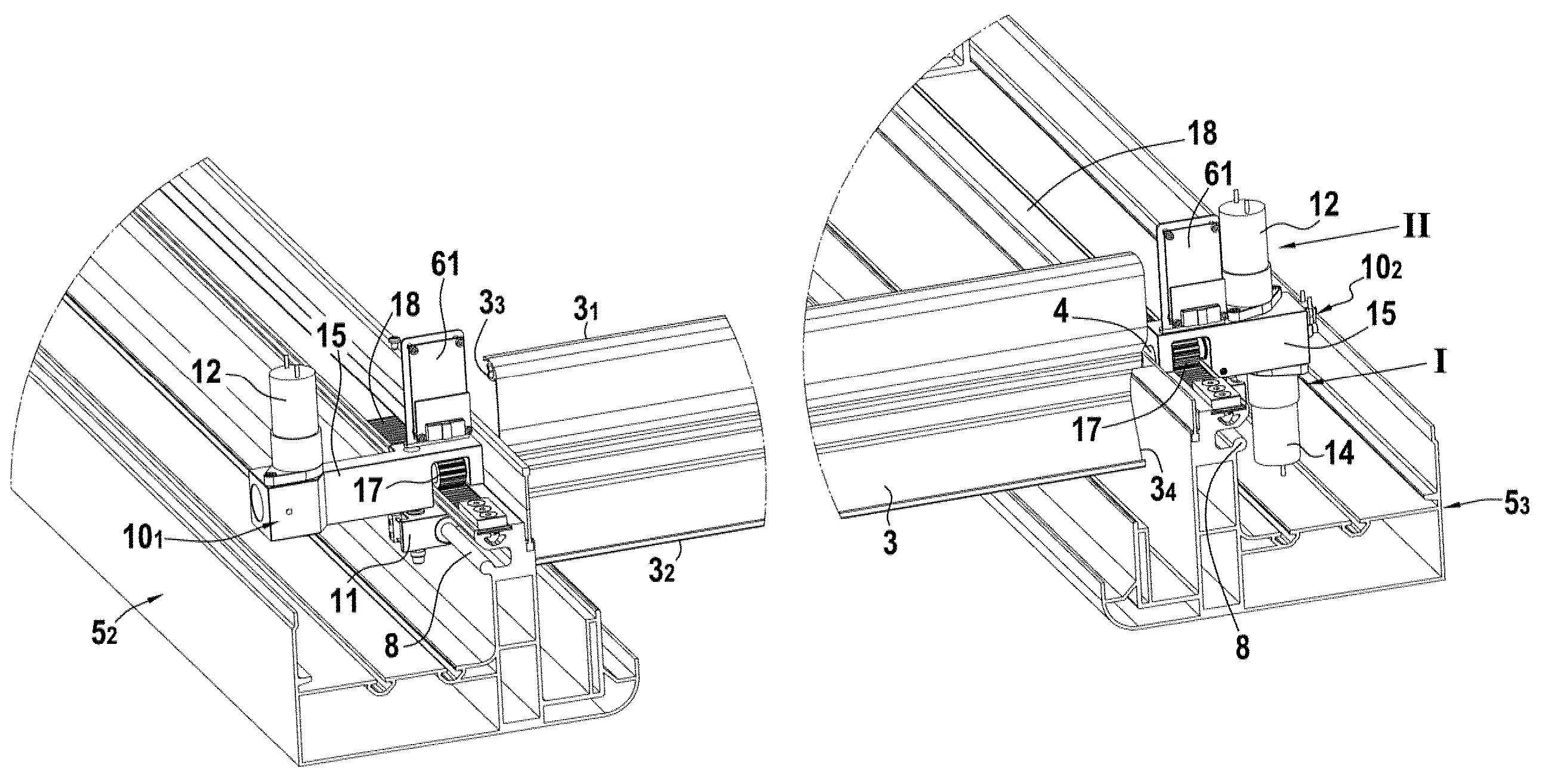 Installation pour couvrir et decouvrir une surface a l'aide de lames orientables automotrices