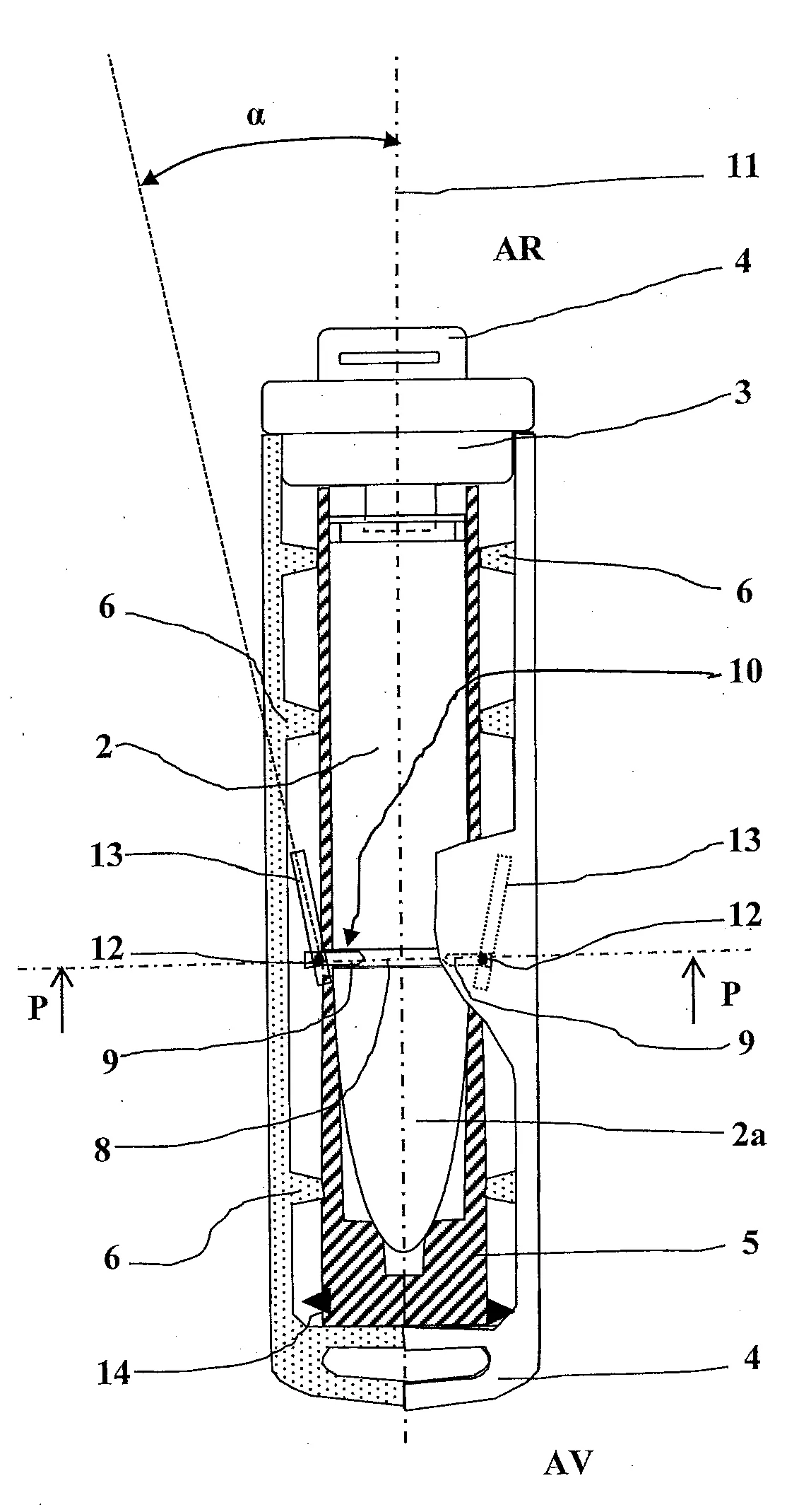 Conteneur pour munition et munition destinee a etre mise en place dans un tel conteneur