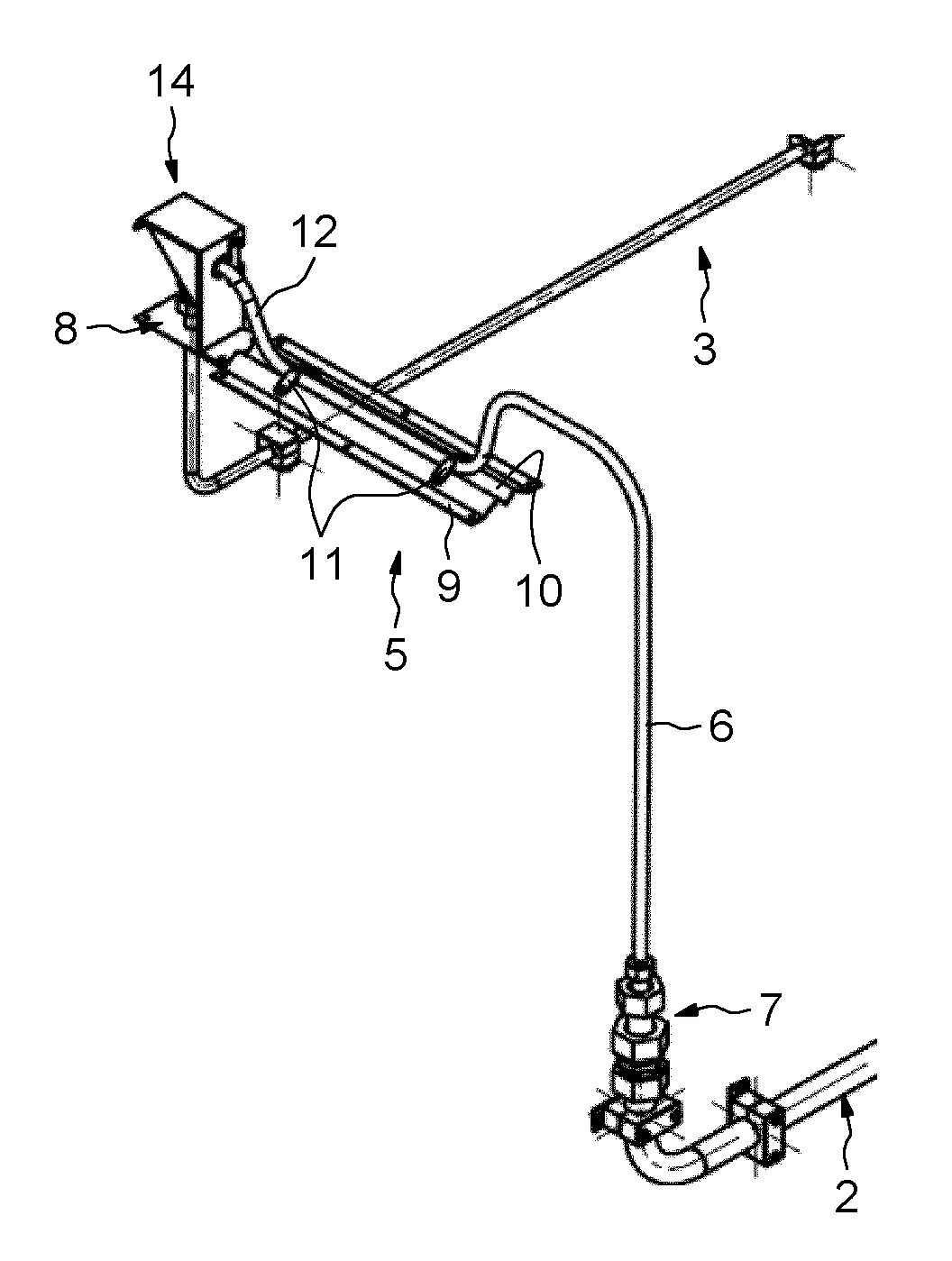 Systeme de raccordement pour panneau de toit d'une enceinte de protection thermoacoustique, panneau de toit et enceinte thermoacoustique correspondante