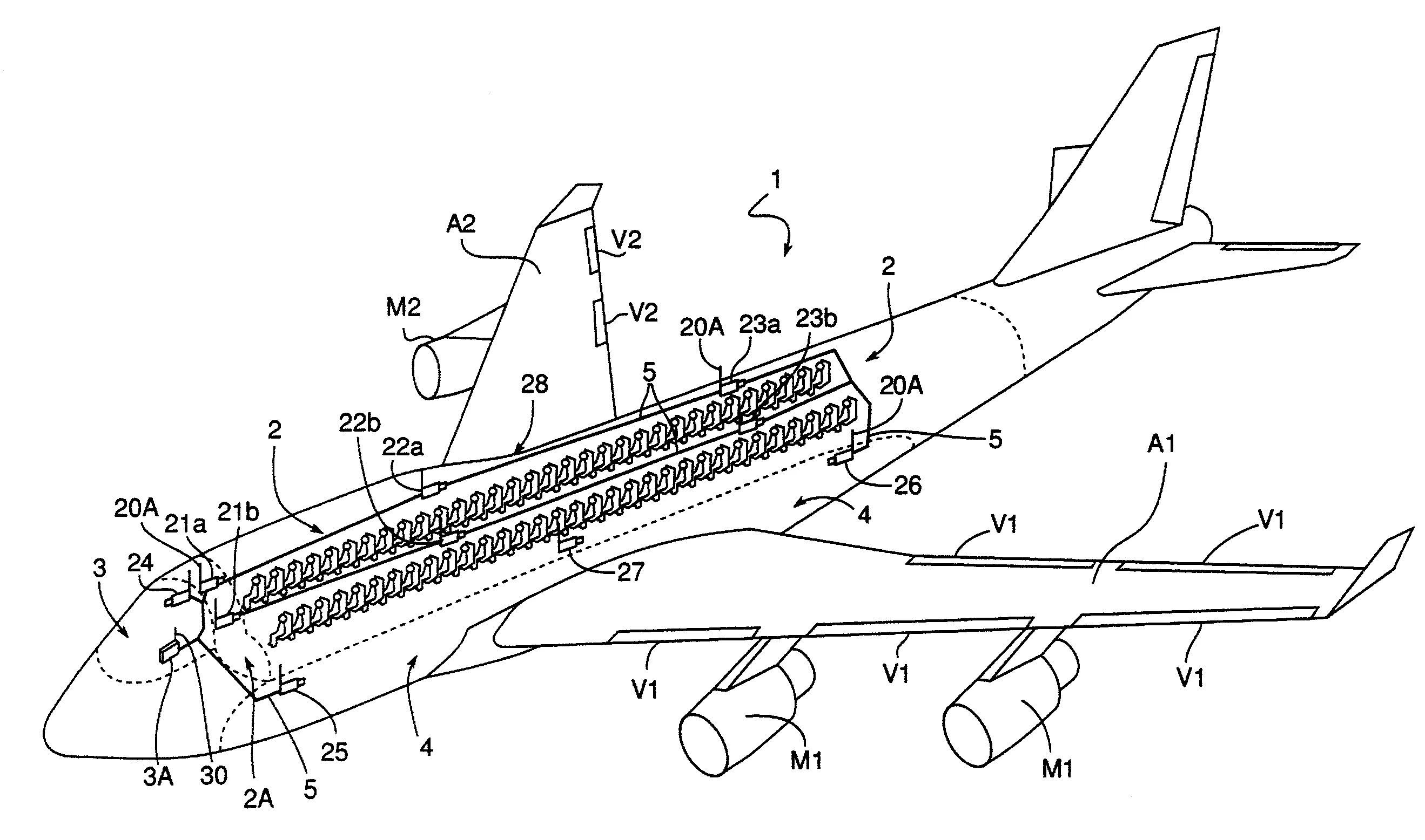 Procede et systeme de surveillance et de securisation d'une enceinte de vehicule, notamment d'un avion