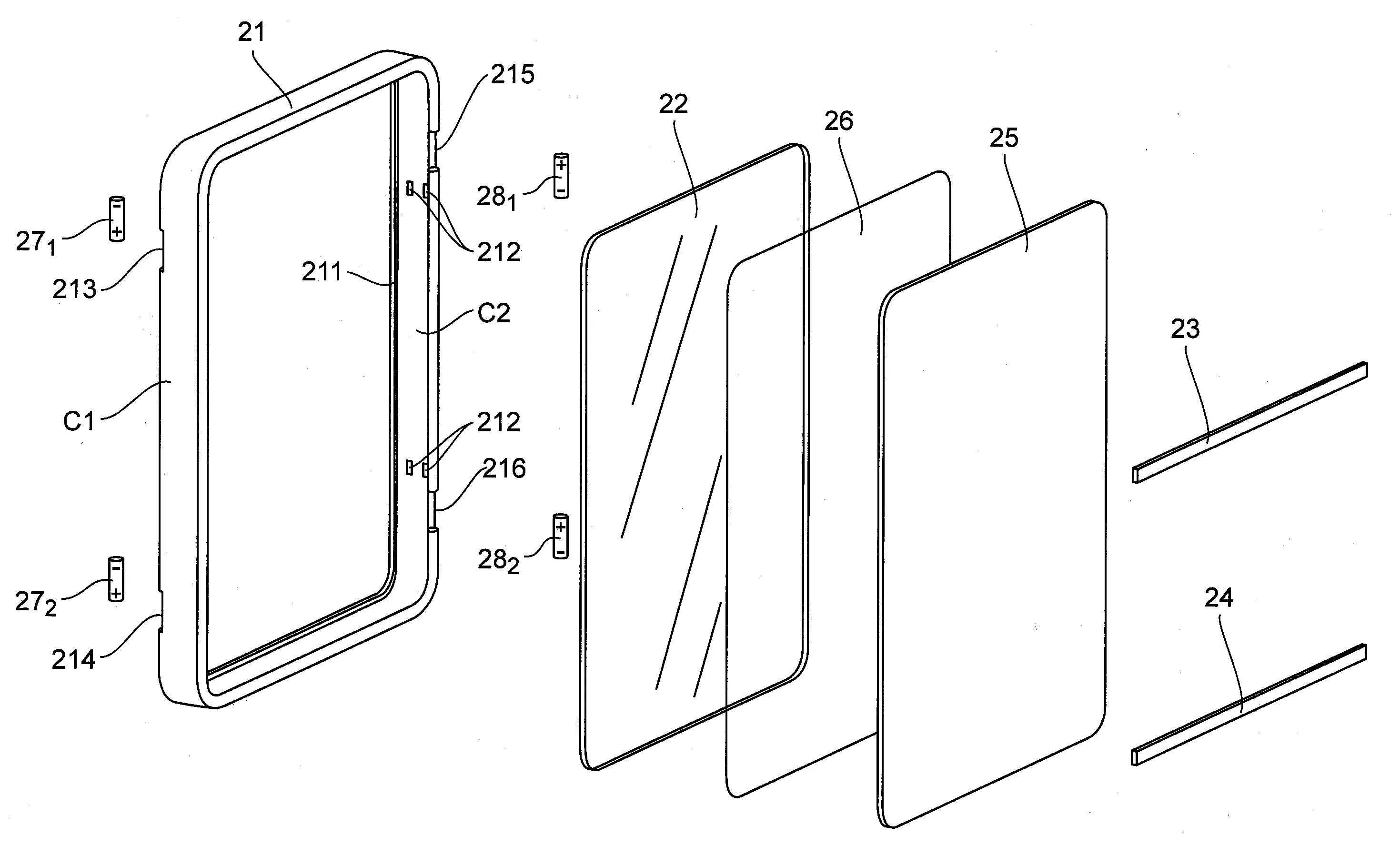 Systeme de cadres a solidarisation magnetique