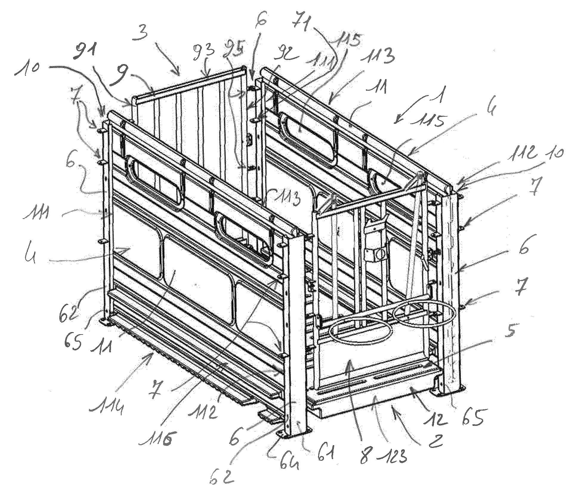 Dispositif de cloisonnement pour animaux, en particulier pour des veaux