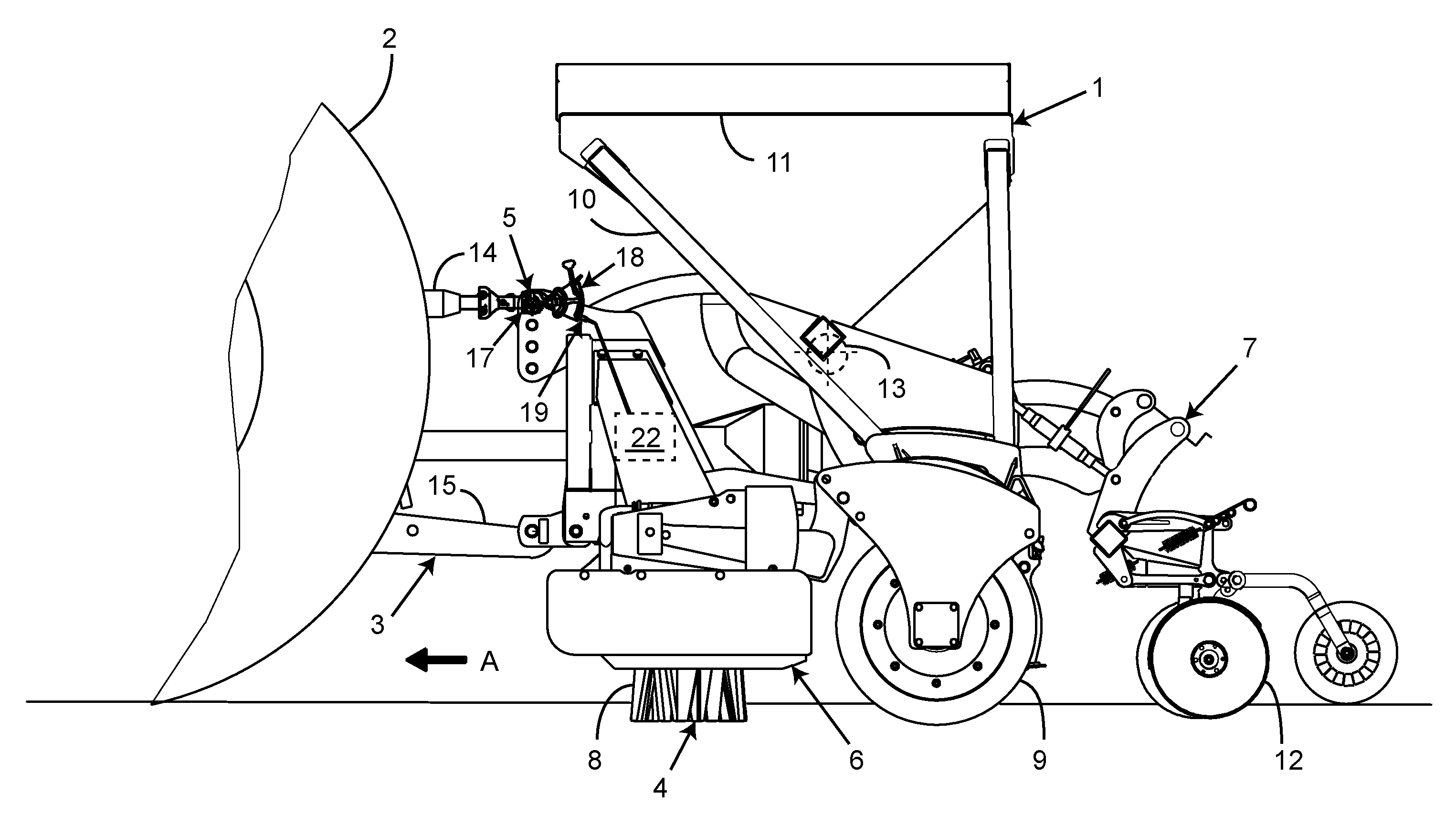 Machine agricole avec un dispositif de commutation a detection angulaire