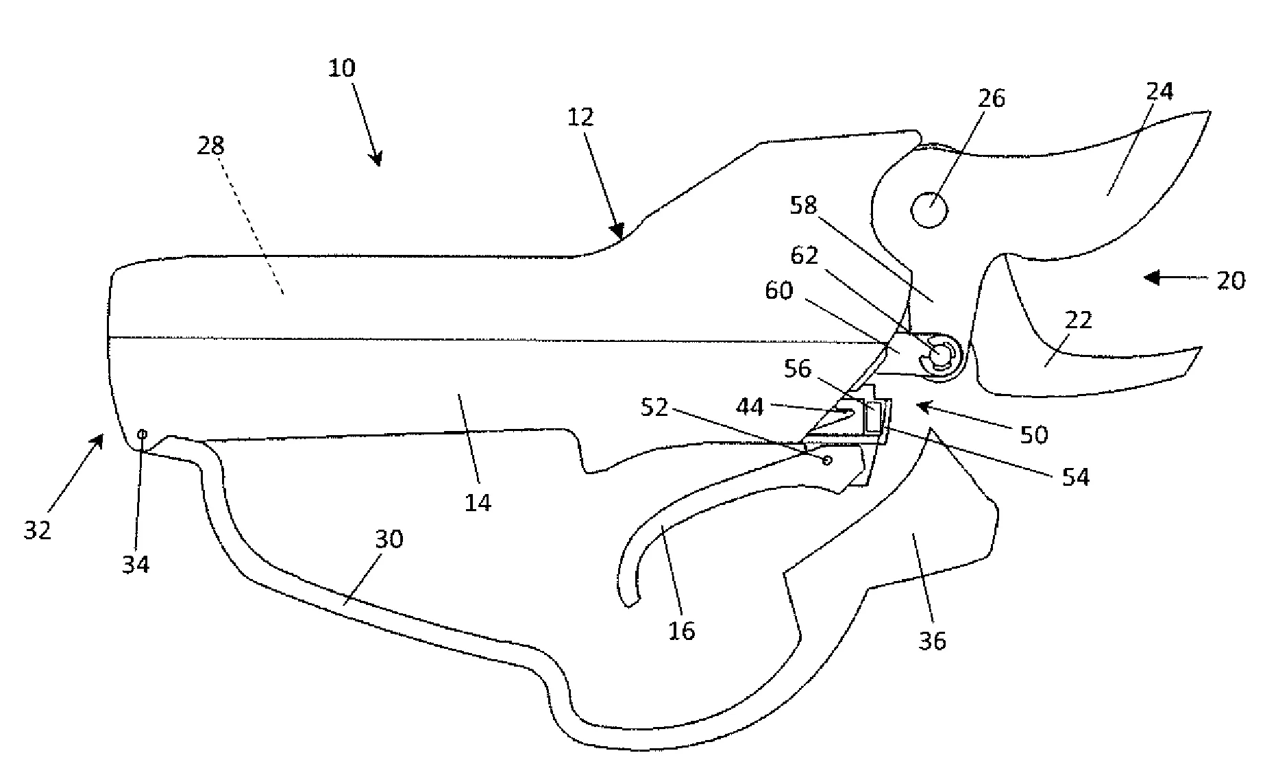 Outil de coupe motorise a garde.
