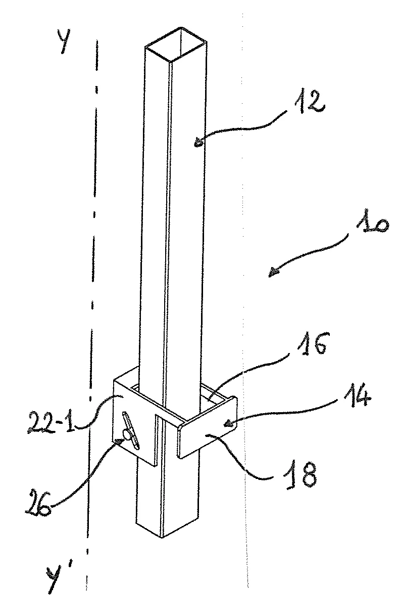 Dispositif de liaison d'un montant notamment d'une barriere de securite pour un mur a coffrage integre