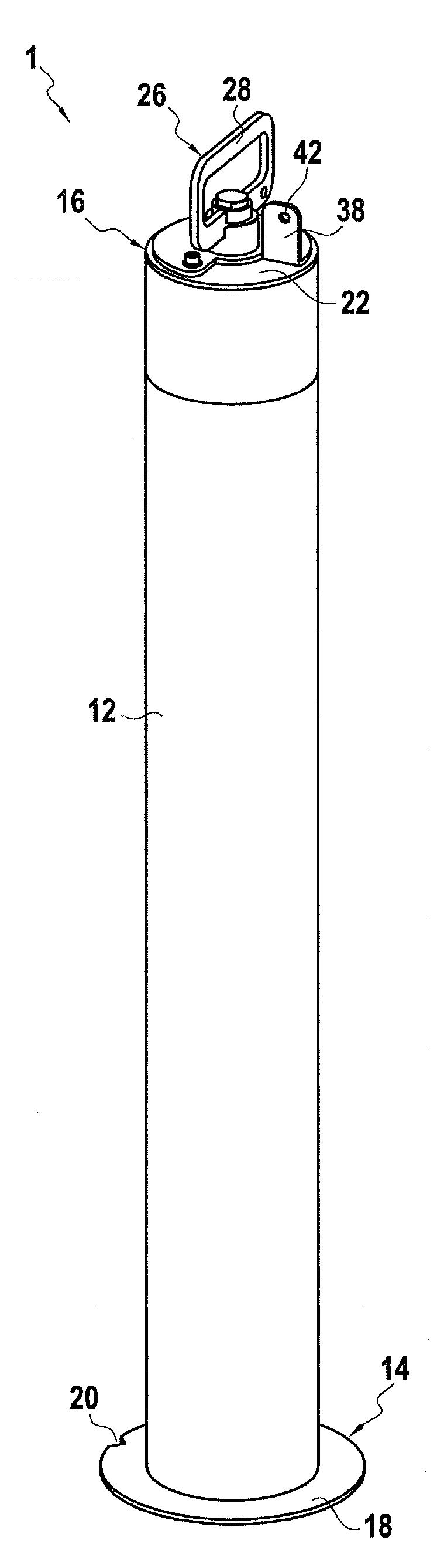 Borne amovible pour plaque de fermeture d'un regard de visite