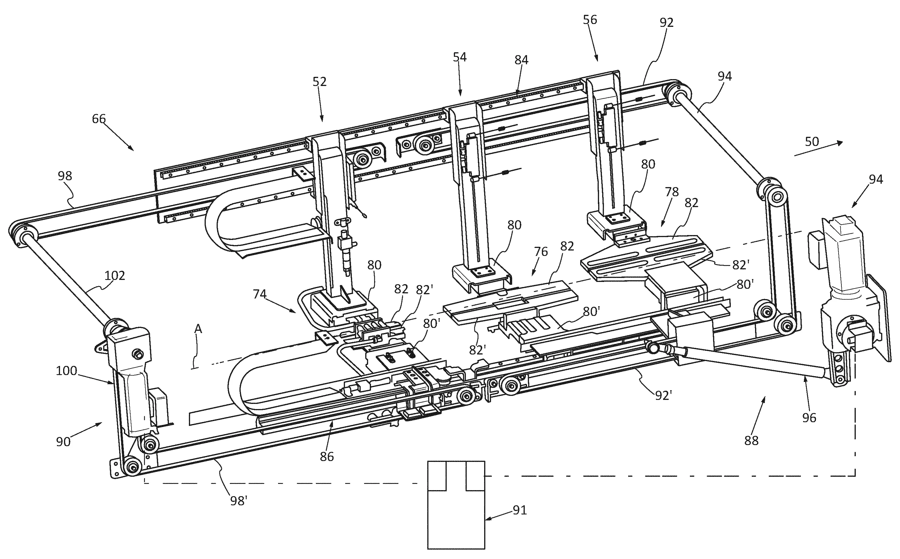 Dispositif d'ensachage polyvalent comprenant un systeme optimise pour le convoyage des sacs