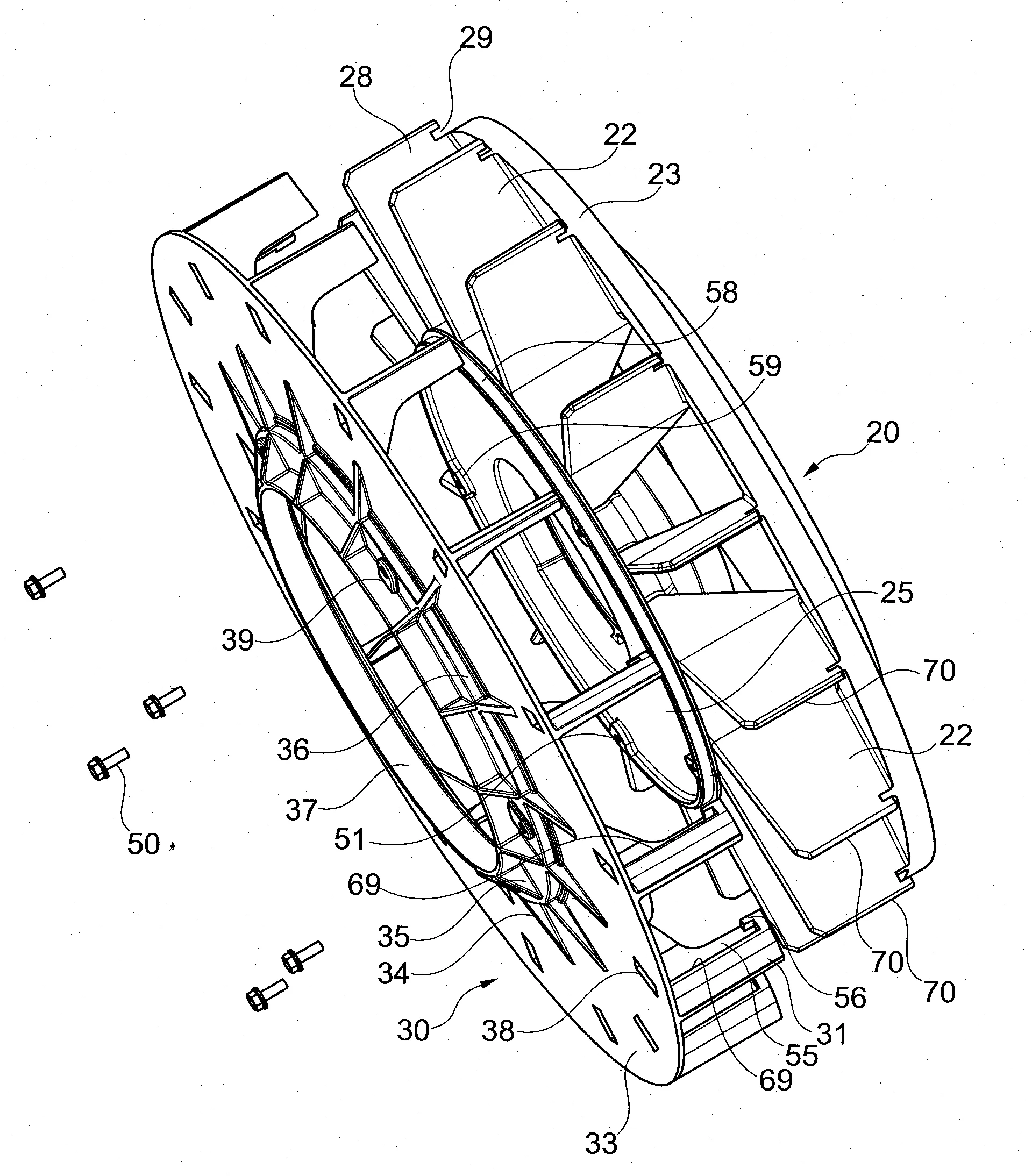 Machine electrique refroidie par turbine
