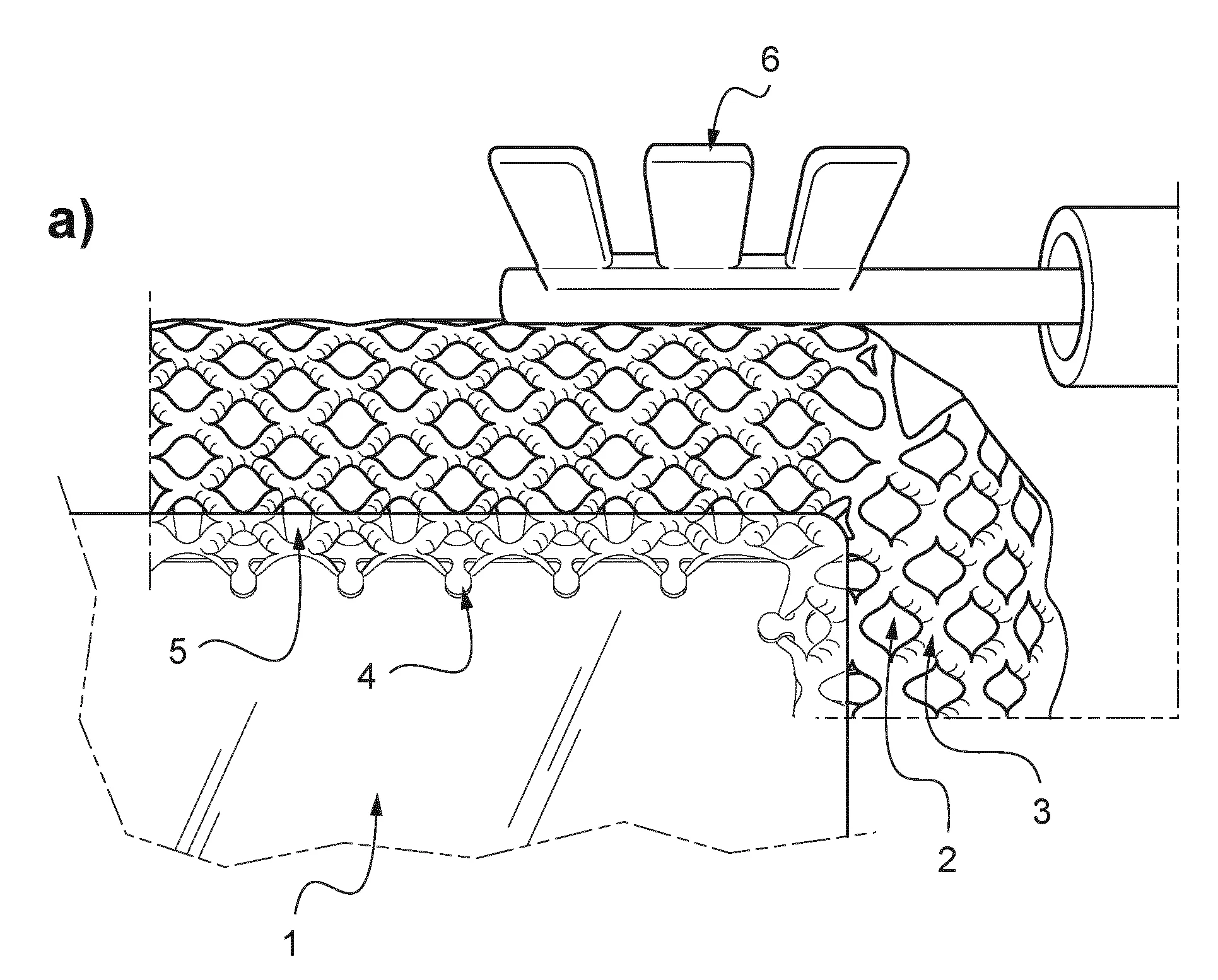Feuille de verre bombee maintenue pendant son refroidissement
