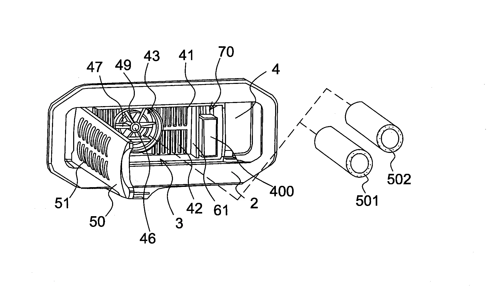 Dispositif de traitement et d'aeration de matelas